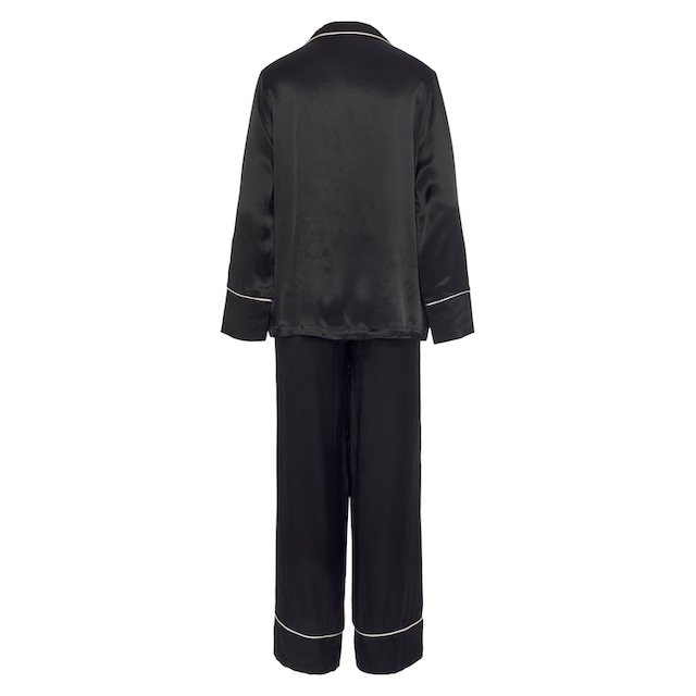 HUGO Pyjama »SATINA_PYJAMA GIFT S«, mit kontrastfarbenen Paspeln & Wäsche  auf Rechnung bestellen