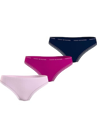 Tommy Hilfiger Underwear Tanga, (Set, 3 St., 3er-Pack), mit Blümchenspitze kaufen