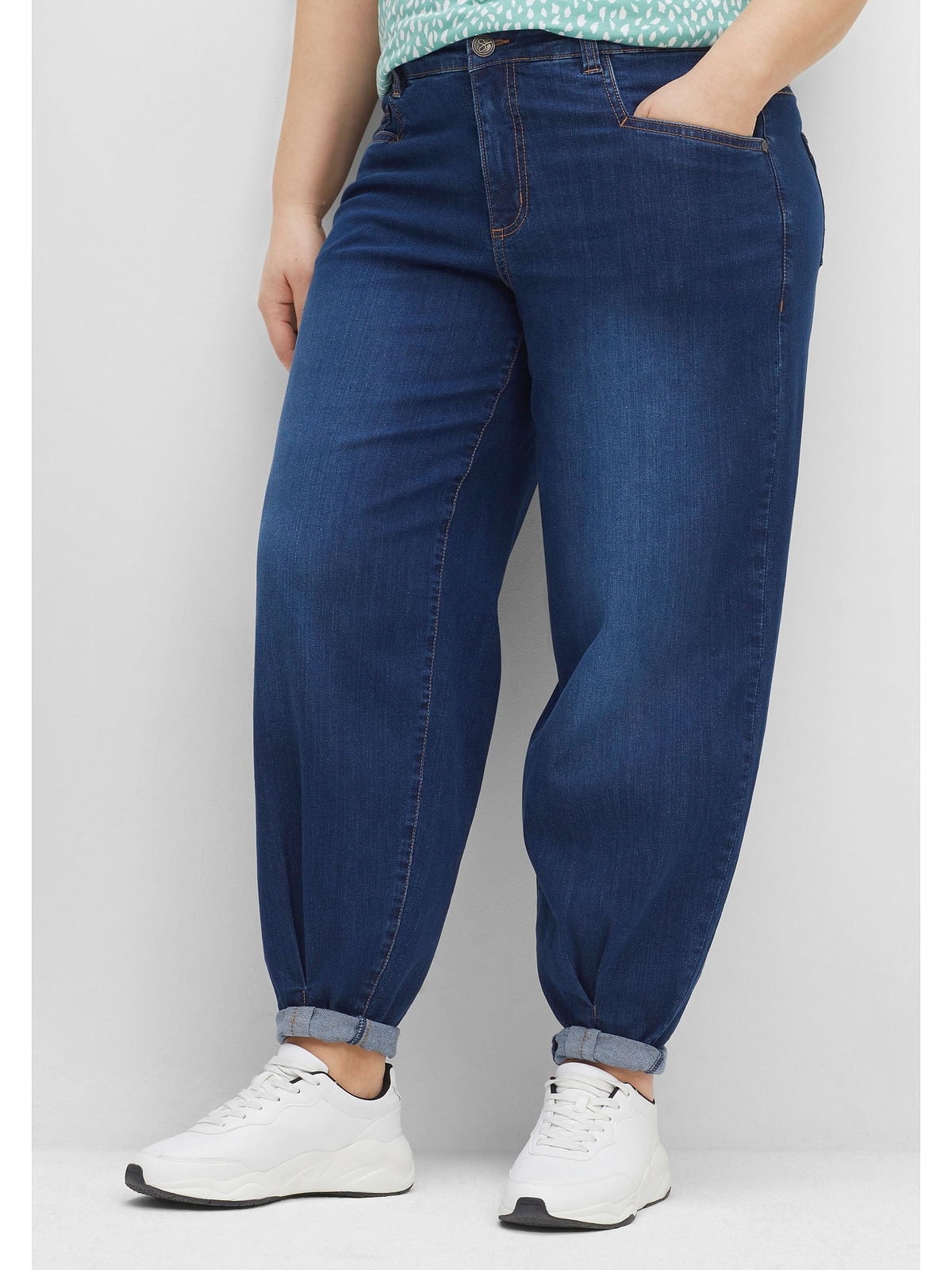 »Große shoppen Größen«, in Sheego OLIVIA Five-Pocket-Form Stretch-Jeans