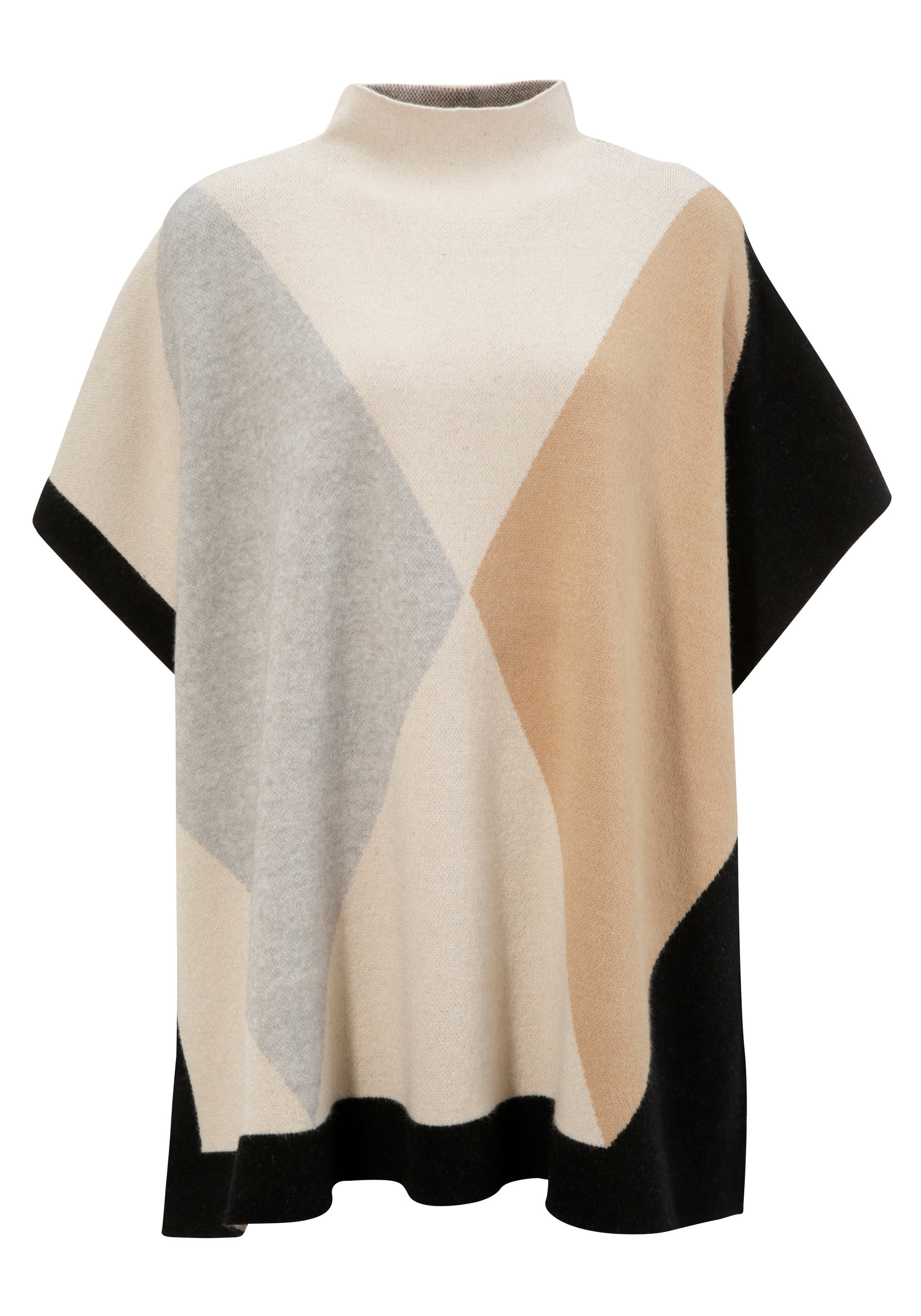 Aniston SELECTED Strickponcho, mit kleinem Stehkragen kaufen