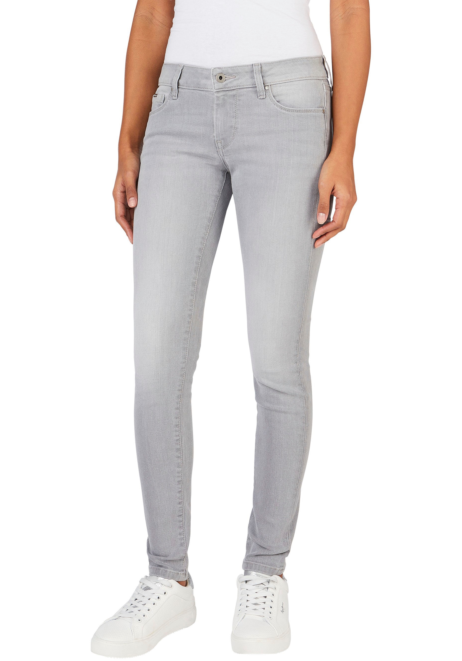 Jeans Skinny-fit-Jeans 5-Pocket-Stil I\'m »SOHO«, mit Bund shoppen Stretch-Anteil Pepe 1-Knopf | im und walking