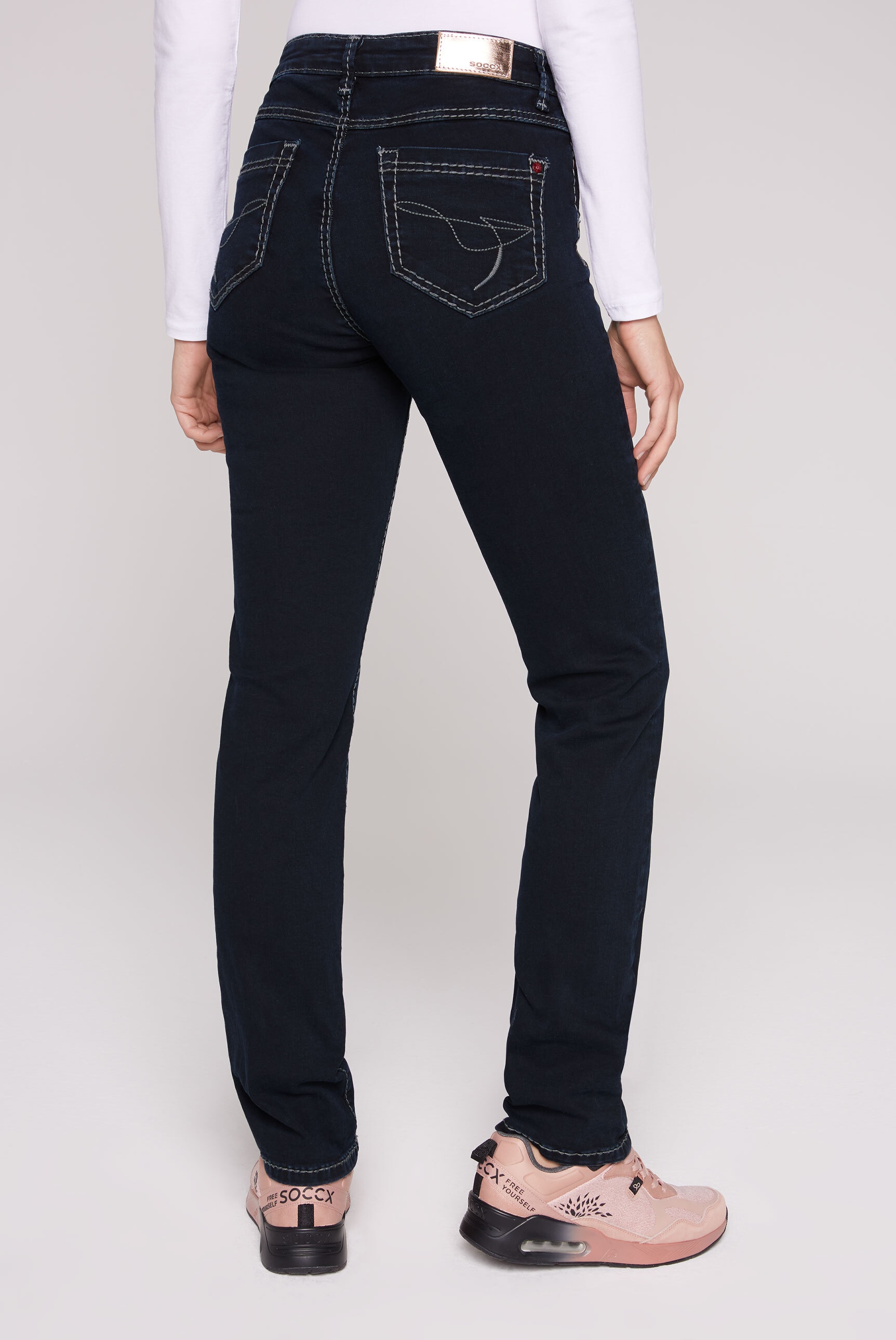 online SOCCX Regular-fit-Jeans, mit Stretch-Anteil