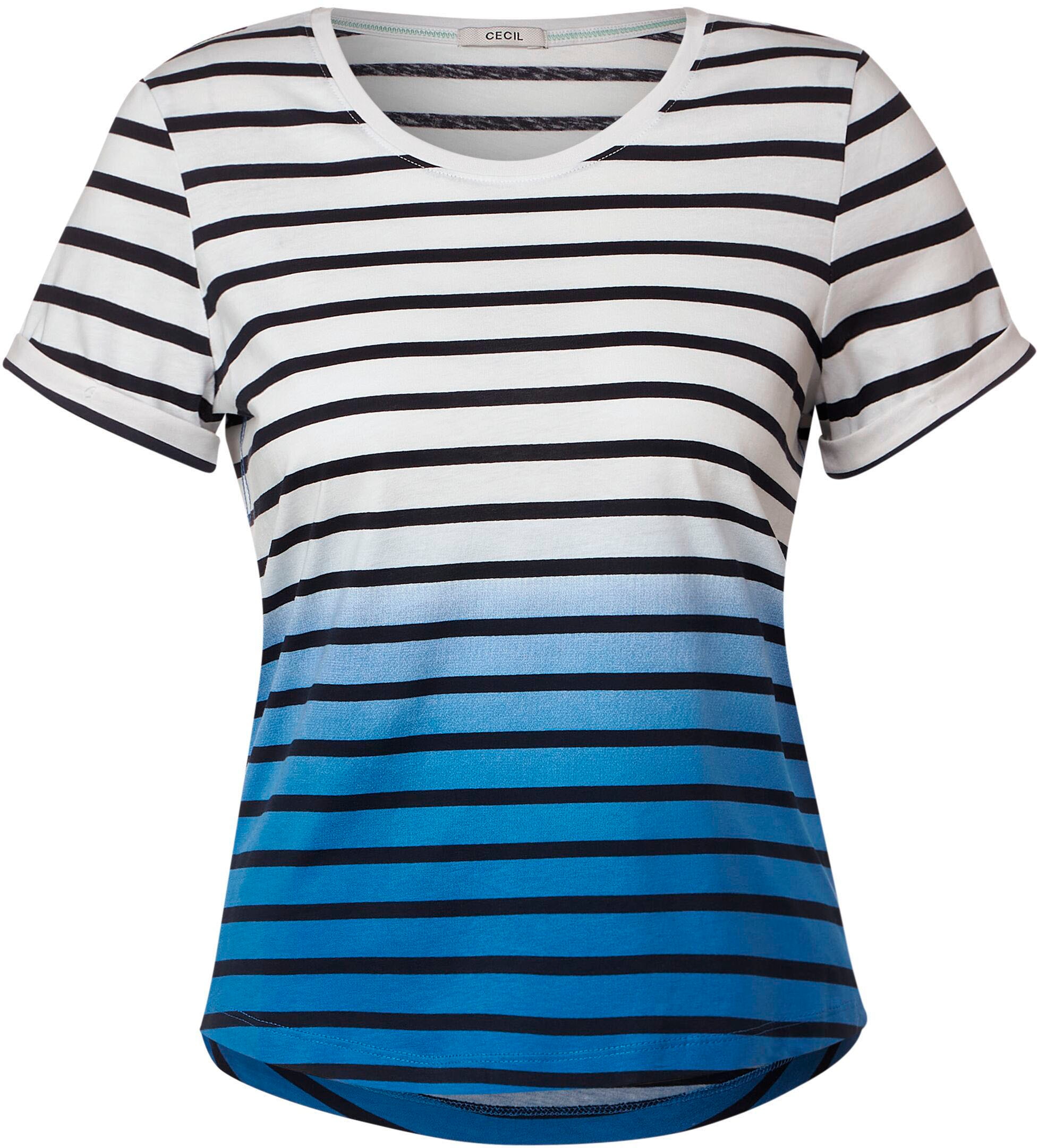Cecil T-Shirt »EOS_Stripe T-Shirt«, gewollten Dye mit Falten Dip online