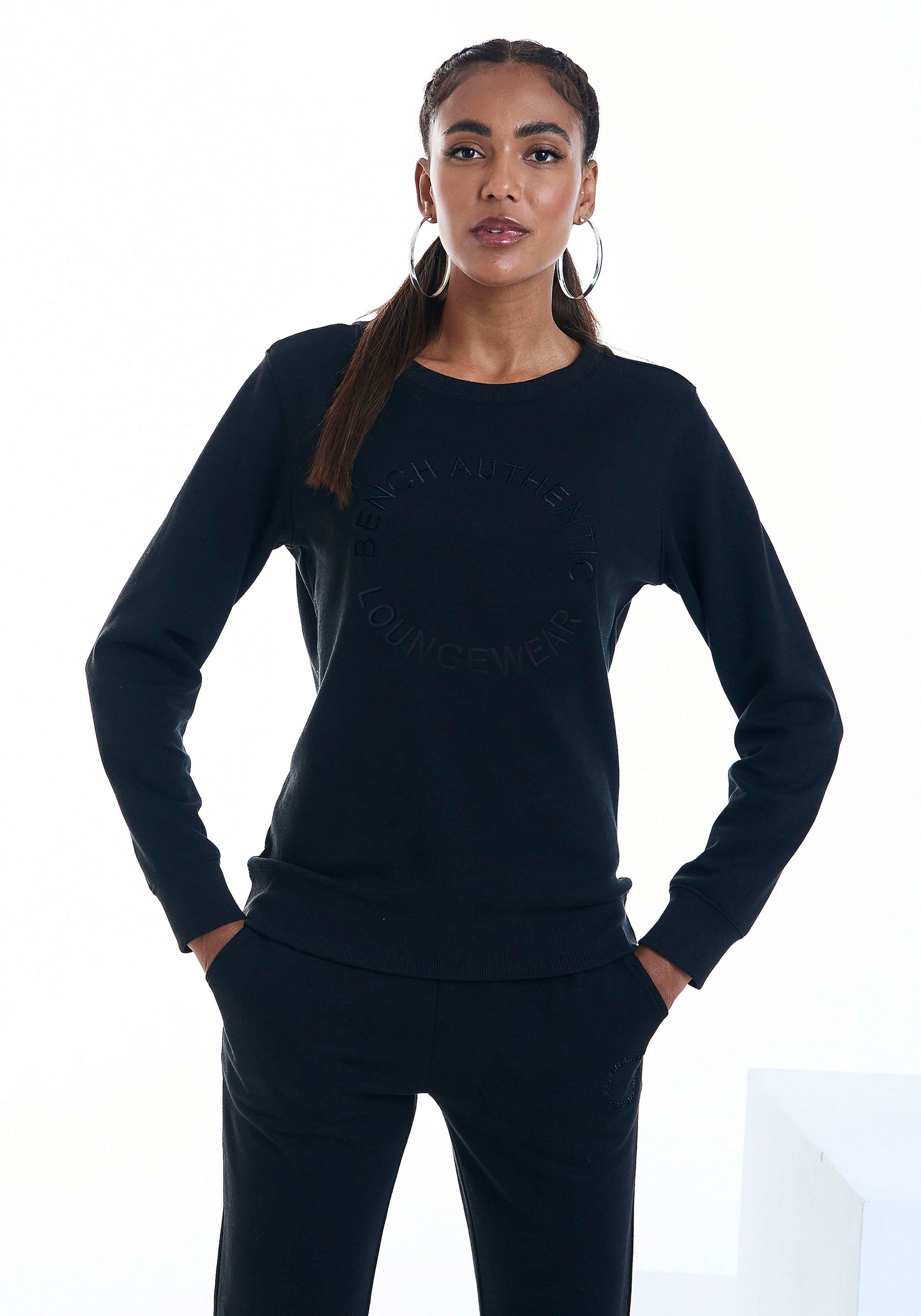 Loungewear Sweatshirt mit »mit Bench. online runder Logostickerei, Logostickerei«, Loungeanzug