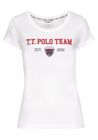 TOM TAILOR Polo Team T-Shirt, mit sportlichem Logo-Druck - NEUE KOLLEKTION kaufen