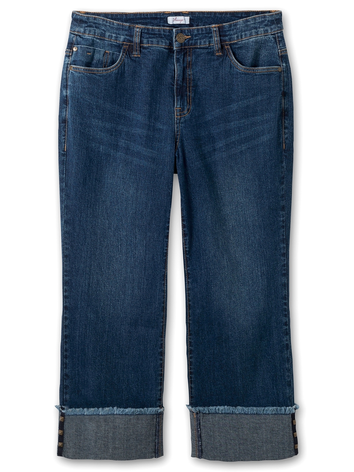 Sheego 7/8-Jeans »Große Größen«, aus mit Saum-Umschlag Denim, breitem bestellen
