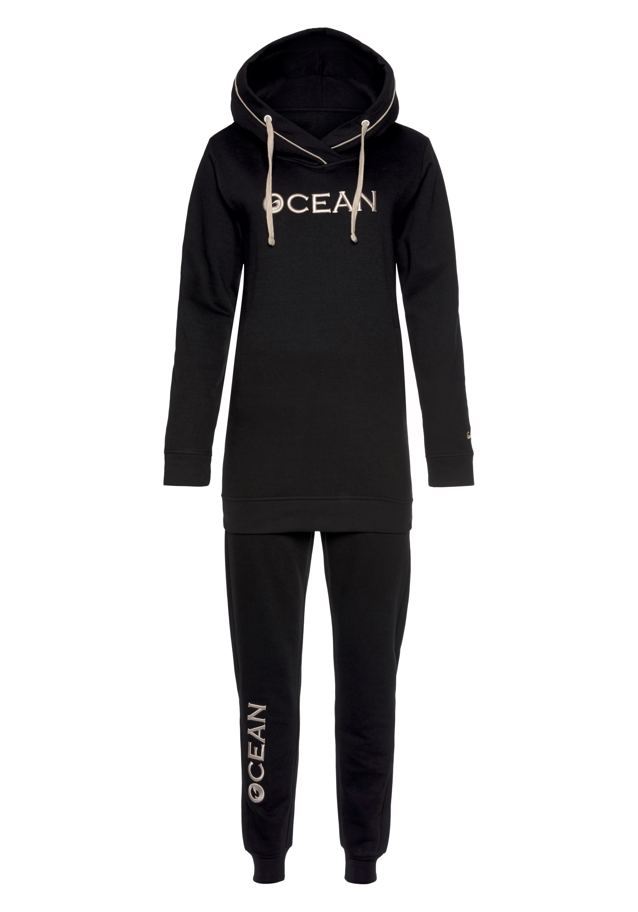 Ocean Sportswear Jogginganzug »Longhoody Jogginghose«, tlg.), Baumwolle aus reiner (2 + shoppen