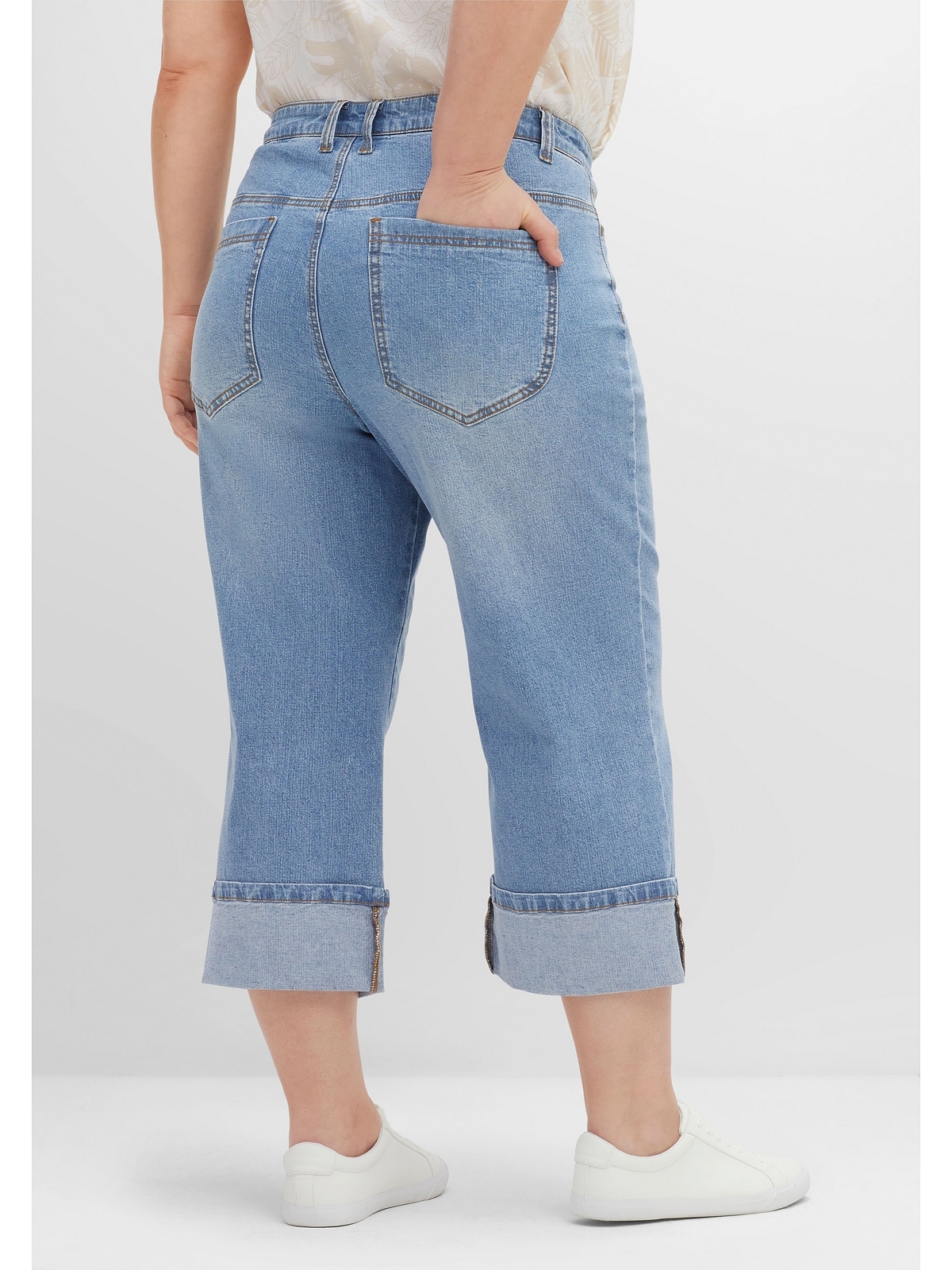 Sheego 3/4-Jeans »Große Größen«, mit weiter Beinform im Dad-Stil kaufen