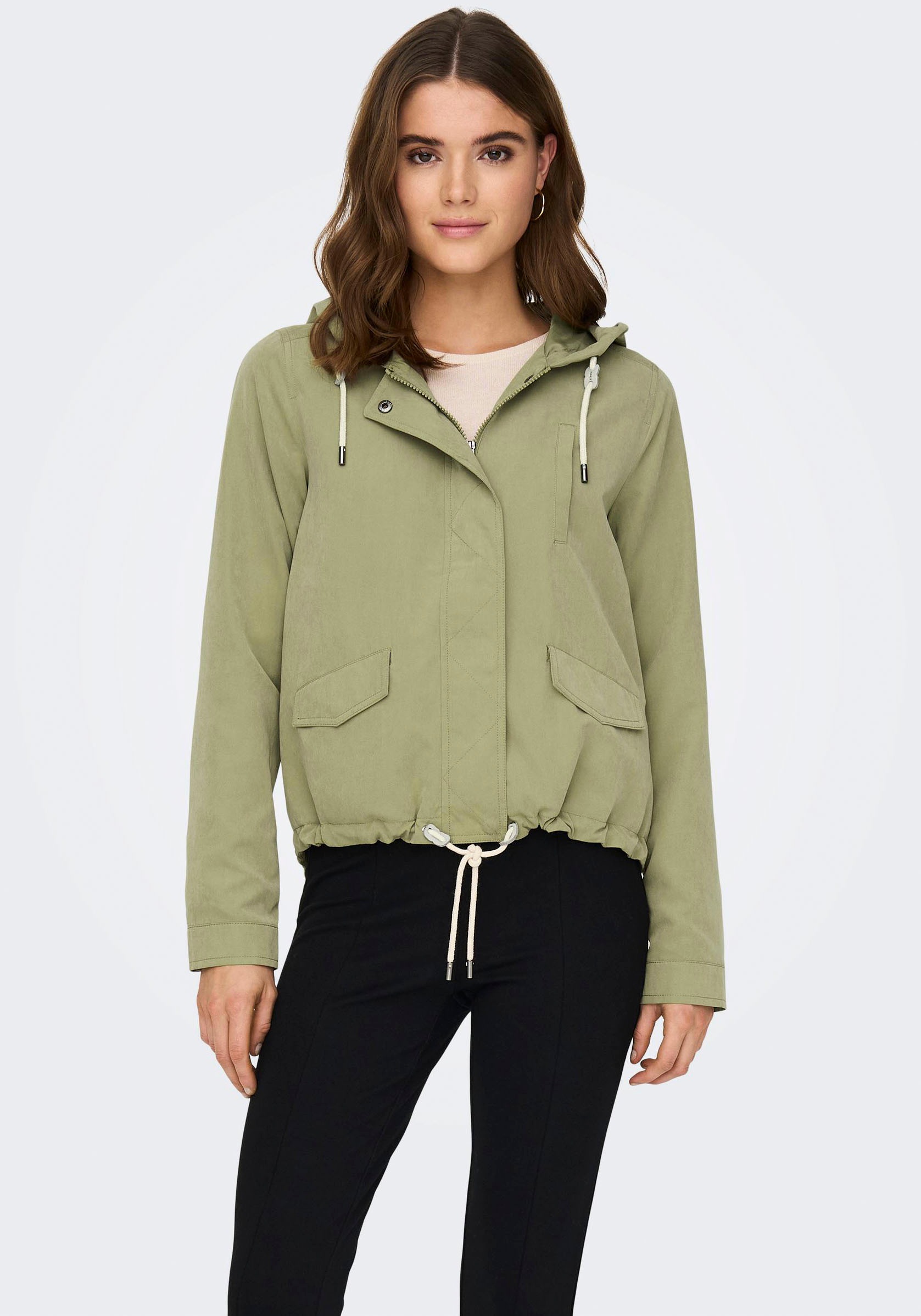 Hooded sale spring jacket