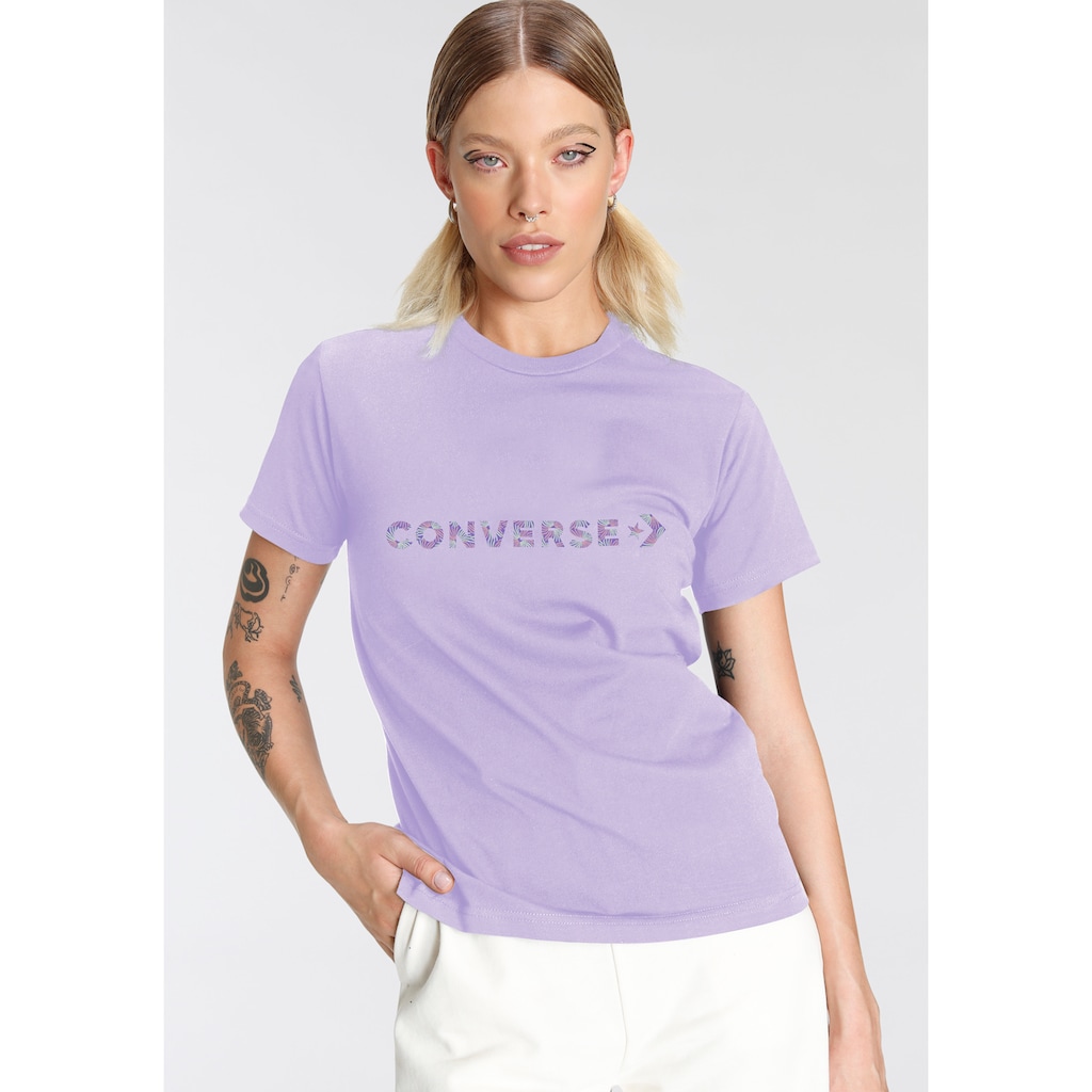Converse T-Shirt WOMEN'S CONVERSE WORDMARK SHORT SLE (1 tlg.)