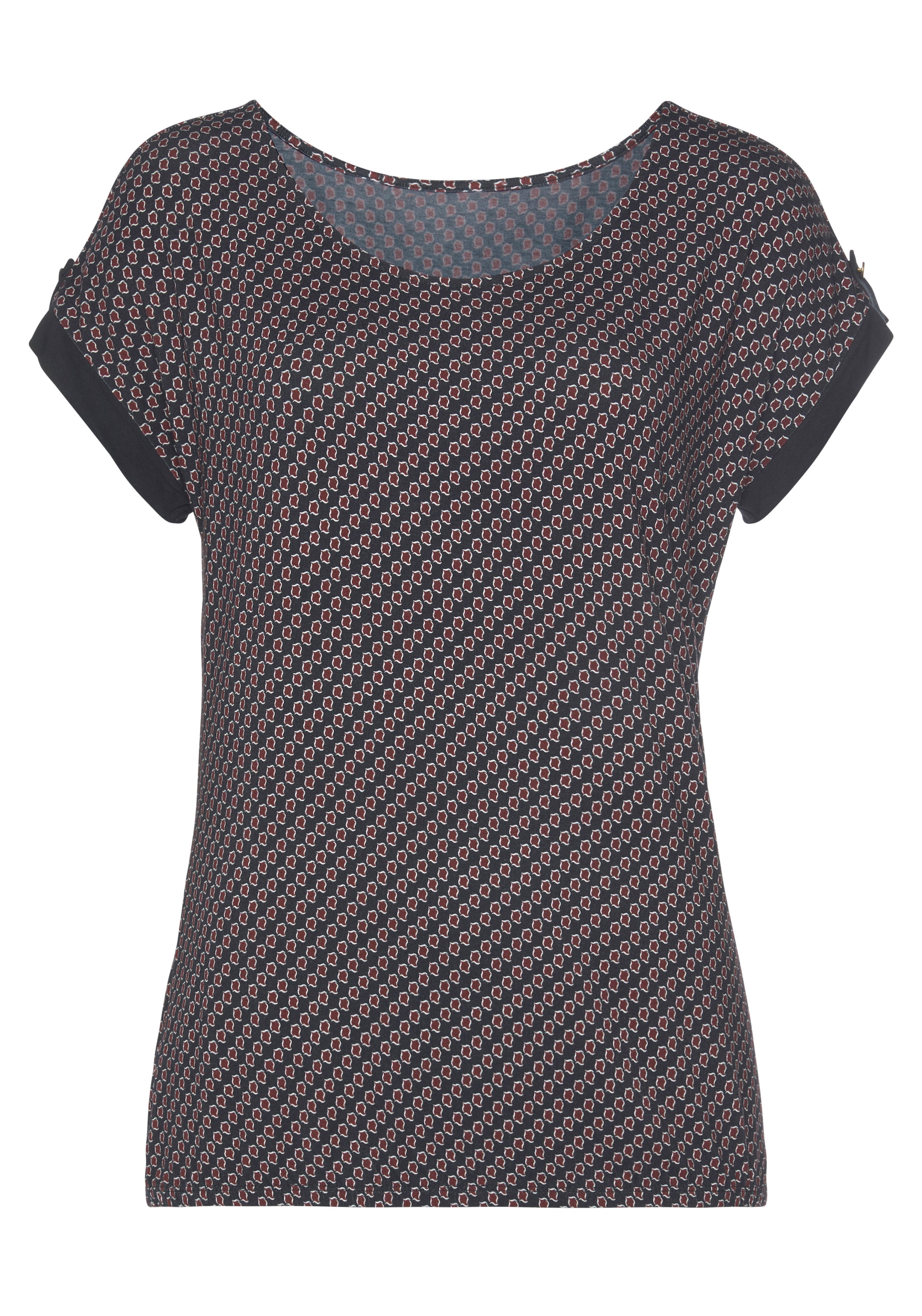 Vivance T-Shirt, mit kleinem Beleg und goldfarbenen Knopf am Ärmelsaum kaufen