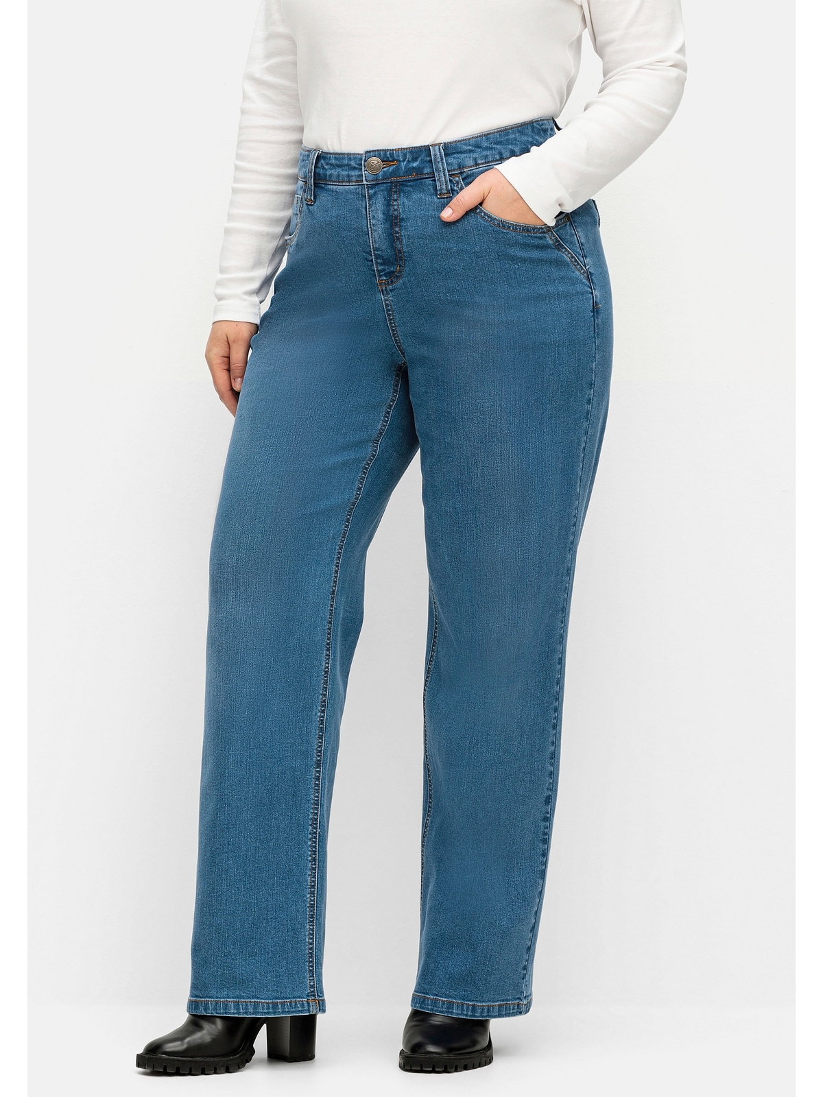 | und »Große kräftige Jeans kaufen Oberschenkel Sheego Waden für walking I\'m ELLA Weite Größen«,