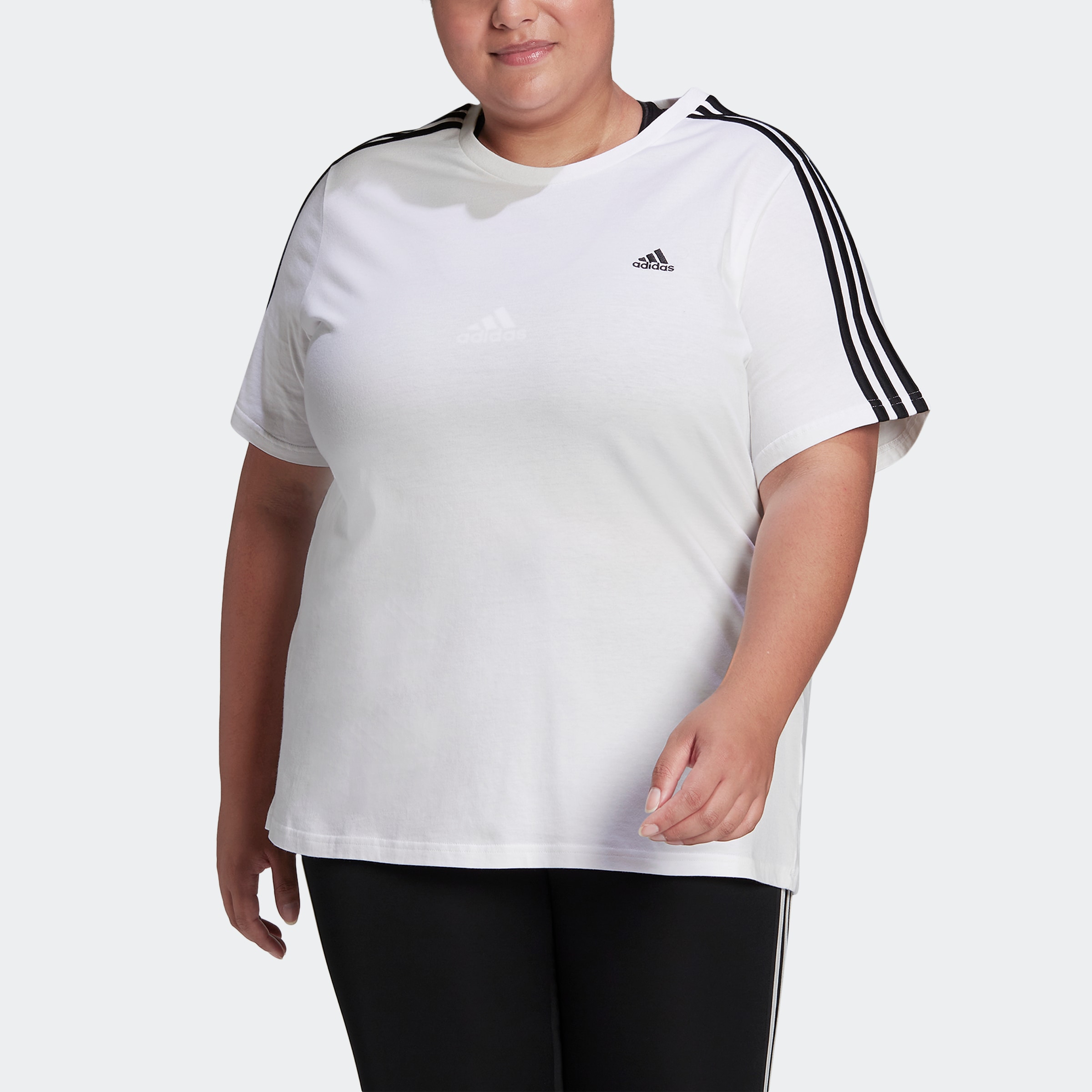 adidas Sportswear T-Shirt »ESSENTIALS GRÖSSEN« bestellen – 3-STREIFEN SLIM GROSSE