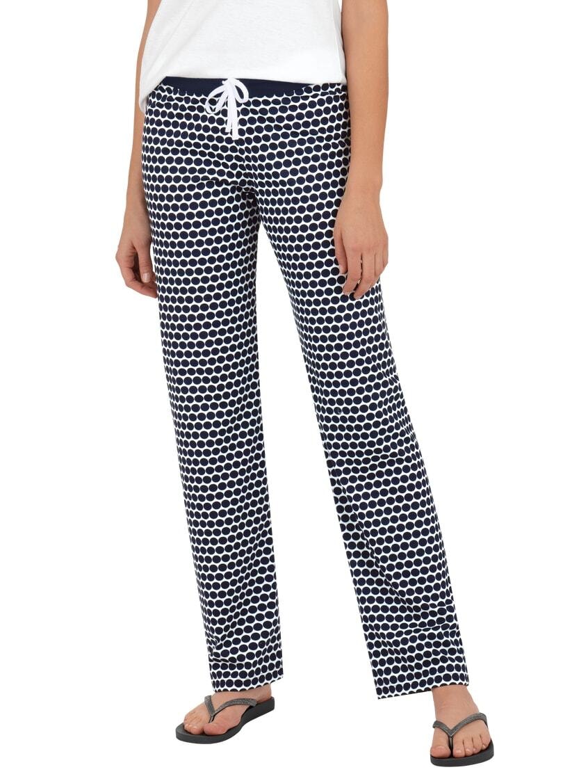 Trigema Pyjama TRIGEMA Schlafanzughose mit Pünktchen-Muster