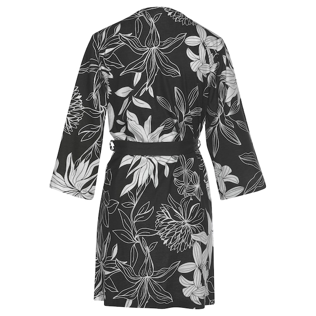 LASCANA Kimono, mit floralem Druck & Wäsche auf Rechnung bestellen