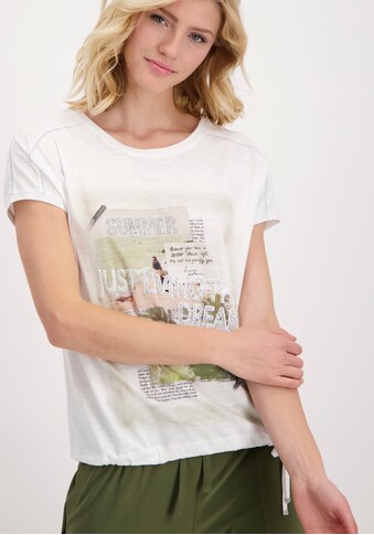 Monari Rundhalsshirt, mit Frontprint und Glitzersteinchen kaufen