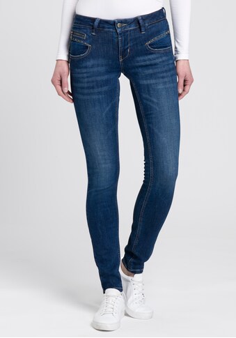 Freeman T. Porter Slim-fit-Jeans »Alexa Slim S-SDM«, mit Deko-Zippern und Nieten-Dekor kaufen