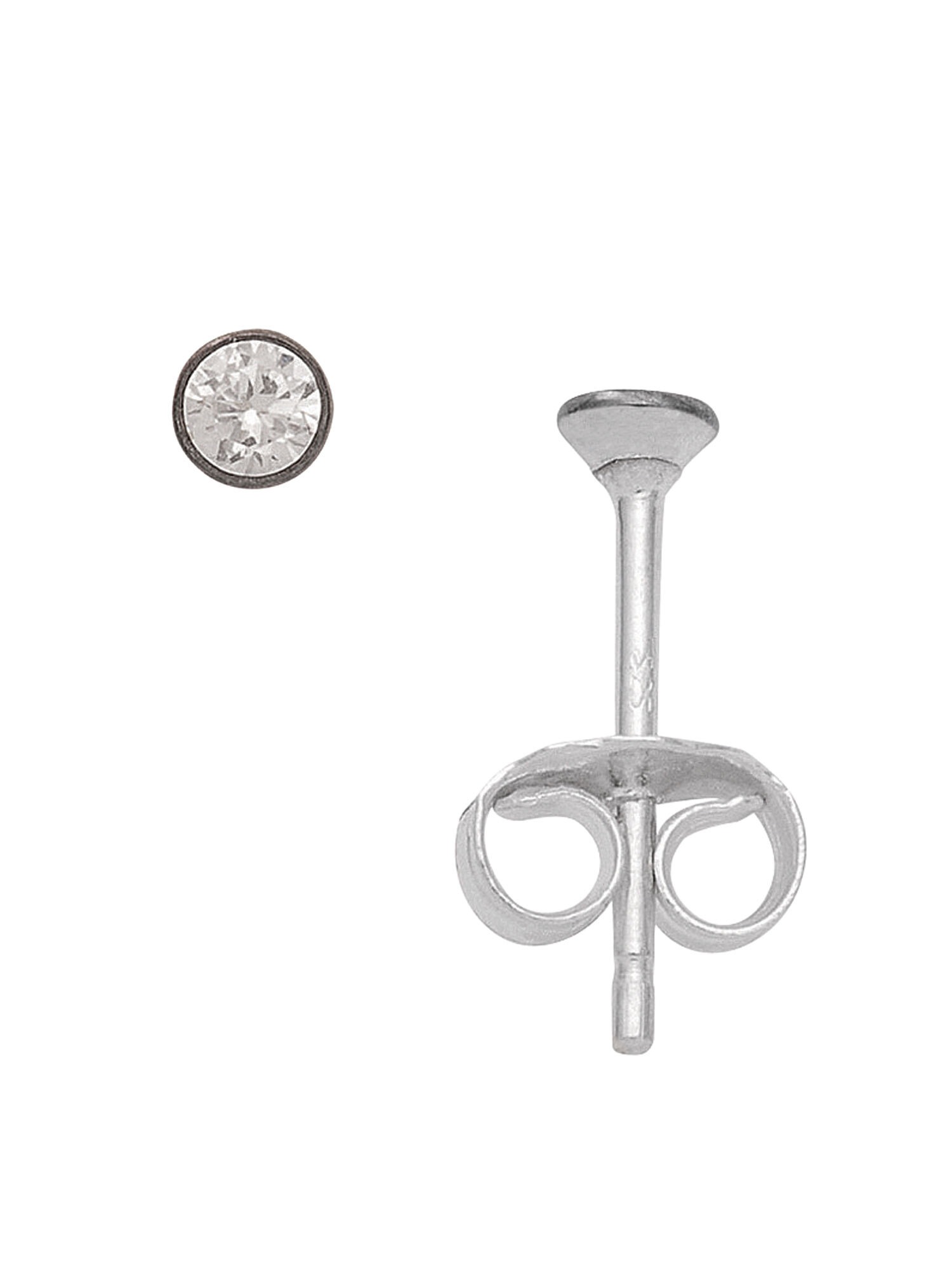 Silberschmuck für Ohrstecker Adelia´s mit mm 925 3 Damen Paar Zirkonia Ø Ohrringe Silber Ohrhänger