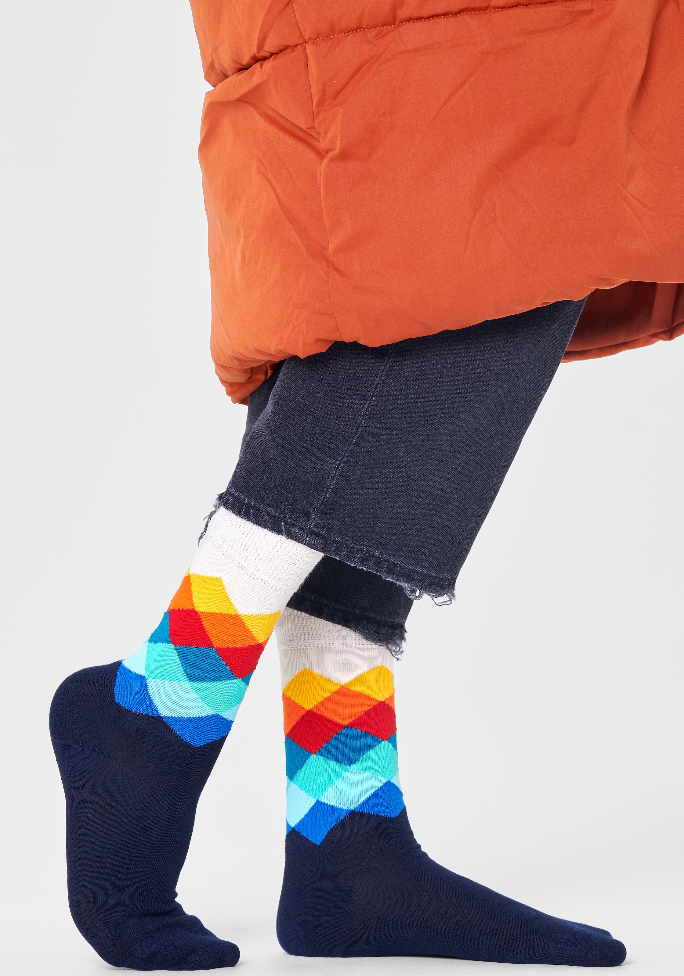 Happy Socks Socken, (3 Paar), Big Dot & Faded Diamond & Strip Socks im  Onlineshop | I\'m walking | Kurzsocken