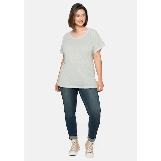 Sheego T-Shirt »Große Größen«, mit Ausbrennermuster, leicht transparent  kaufen | I\'m walking