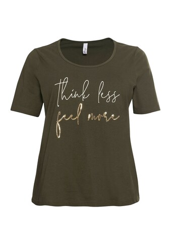 Sheego T-Shirt »Große Größen«, mit schimmerndem Pailletten-Schriftzug kaufen