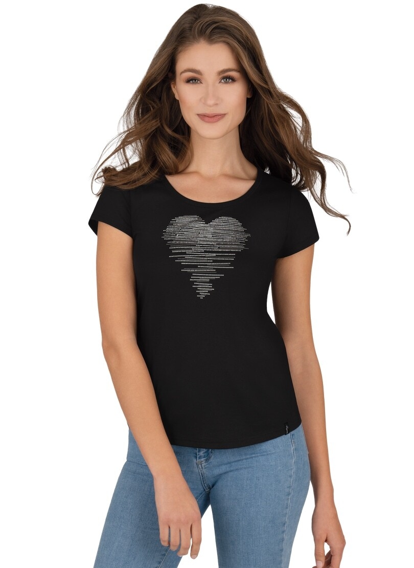 Trigema T-Shirt »TRIGEMA T-Shirt mit glitzerndem Herz-Motiv« bestellen |  I'm walking