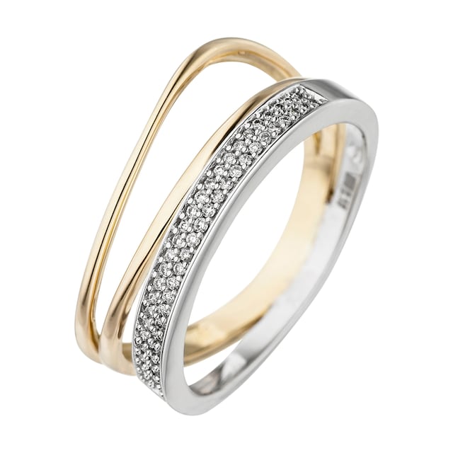 JOBO Diamantring, 585 Gold bicolor mit 51 Diamanten online kaufen | I'm  walking