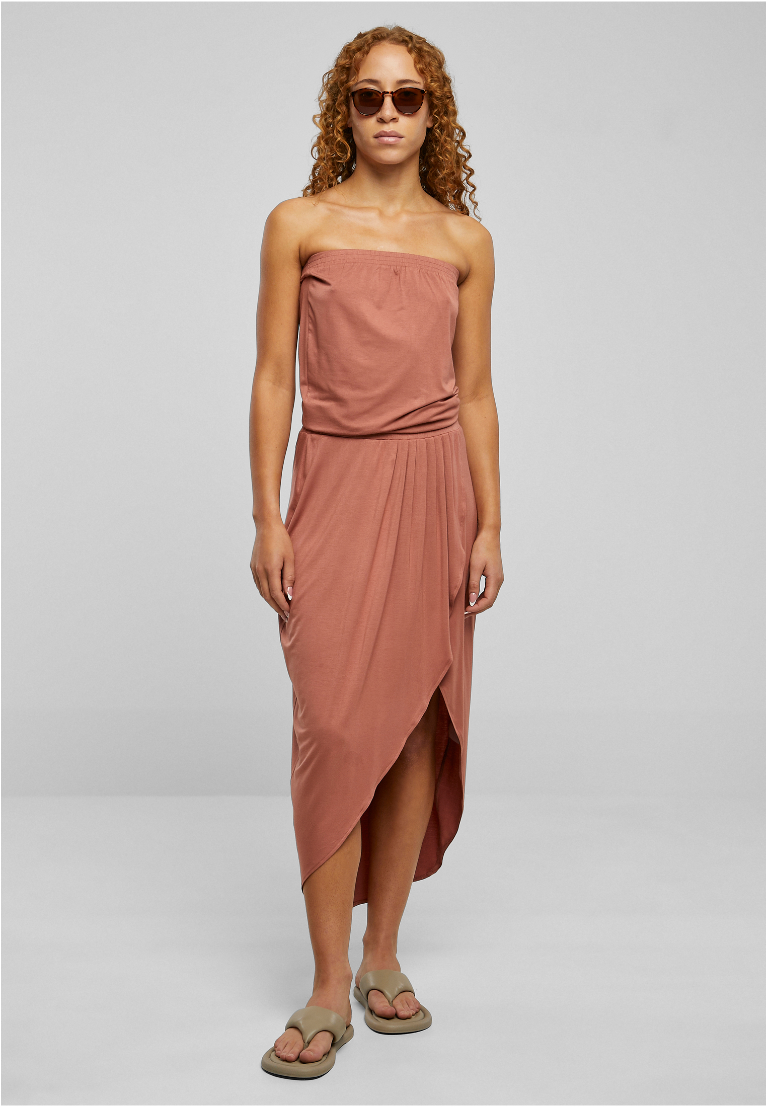 Jerseykleid »Damen Ladies Viscose Bandeau Dress«, (1 tlg.)
