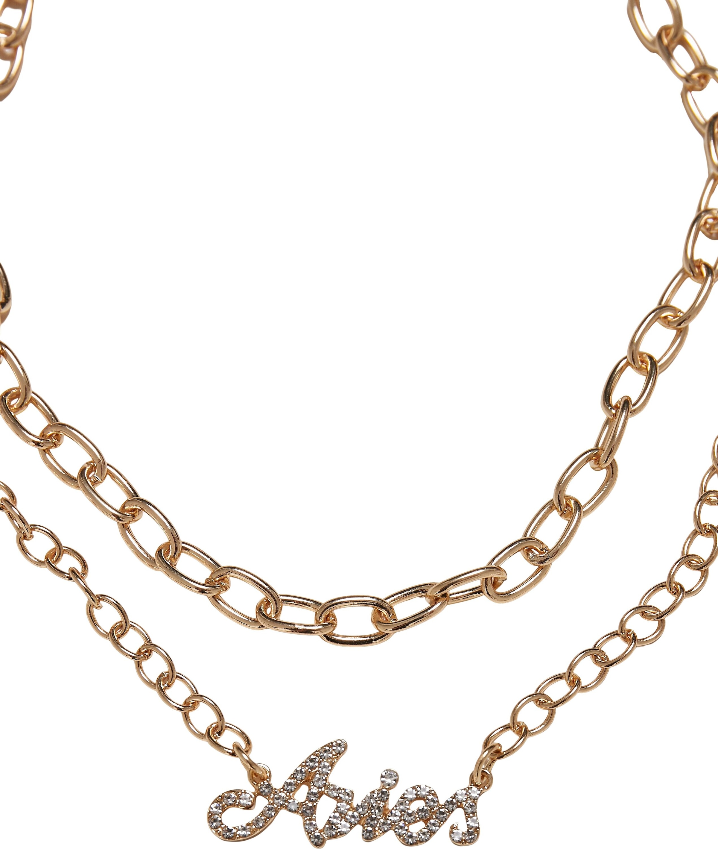 URBAN CLASSICS Onlineshop »Accessoires im | walking Necklace« I\'m Edelstahlkette Diamond Golden Zodiac