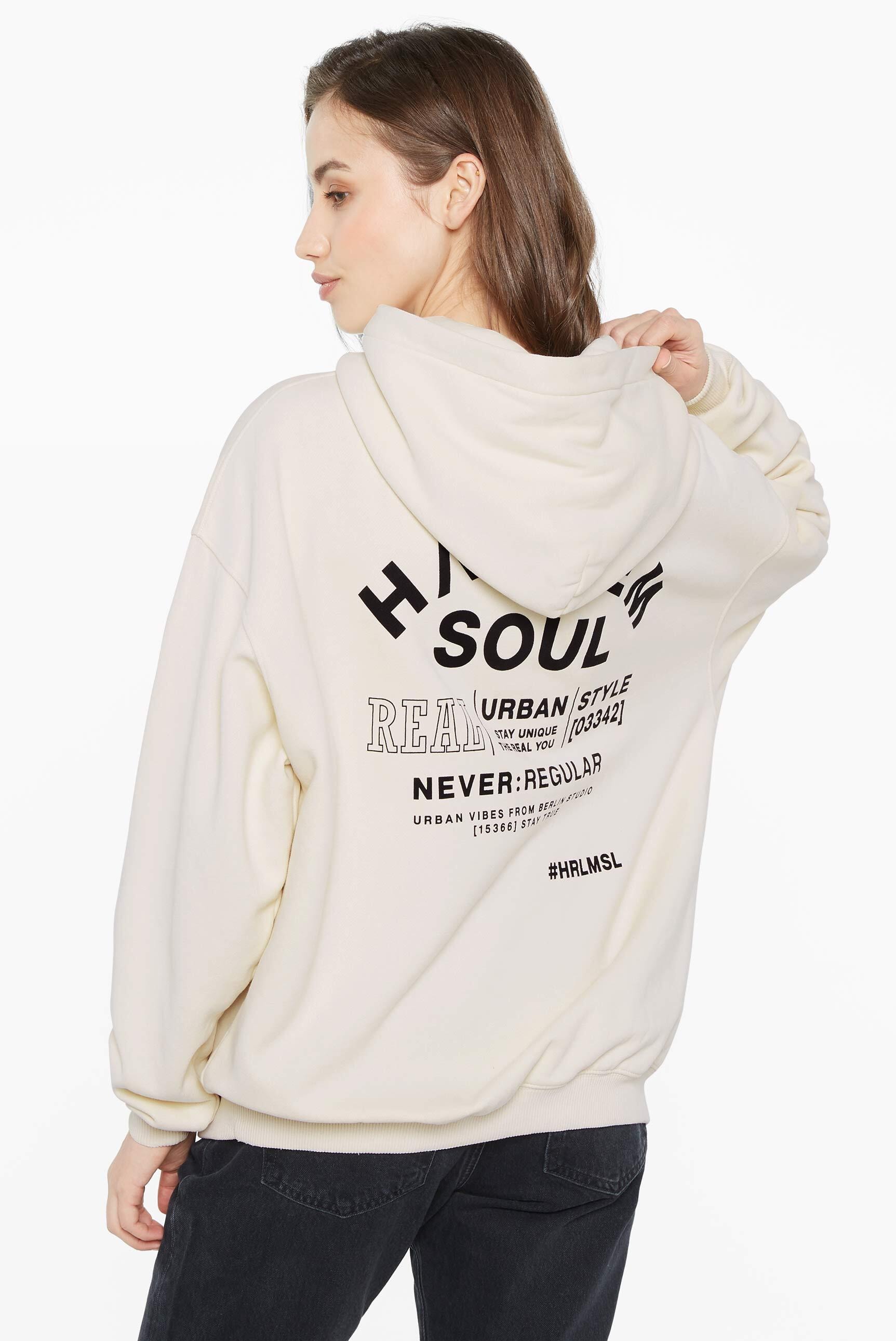 | bestellen I\'m Soul mit weicher Kapuzensweatshirt, Shop Harlem walking Innenseite Online