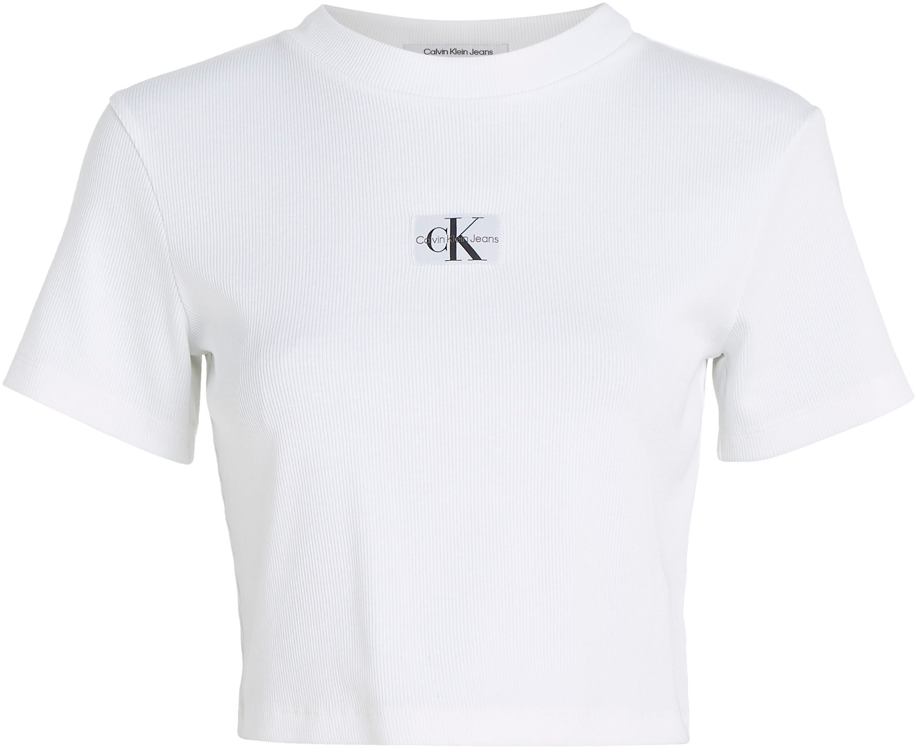 Calvin Klein Jeans RIB TEE« walking SHORT SLEEVE | T-Shirt »BADGE I\'m shoppen