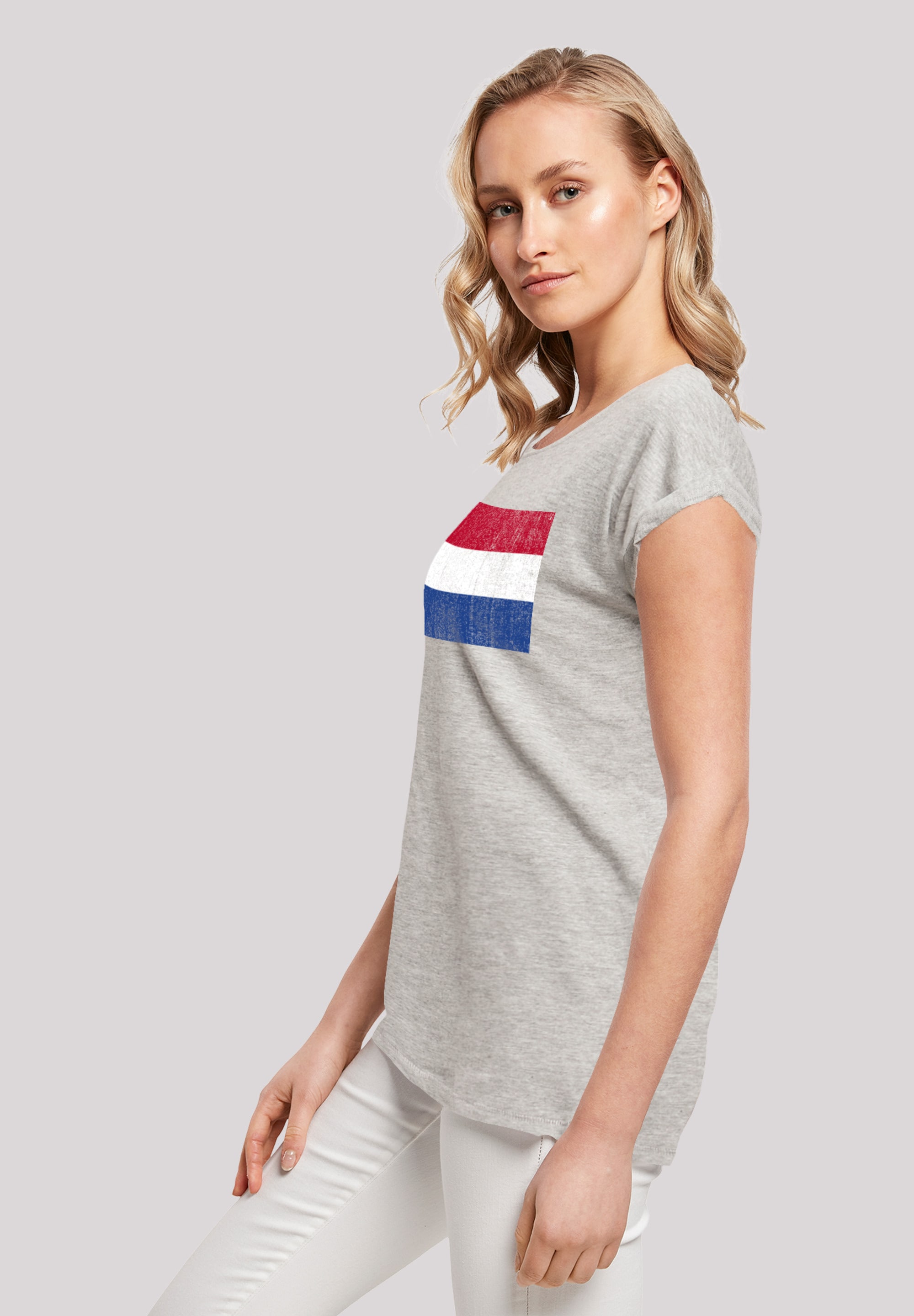 NIederlande Holland kaufen T-Shirt F4NT4STIC Flagge Print »Netherlands distressed«,