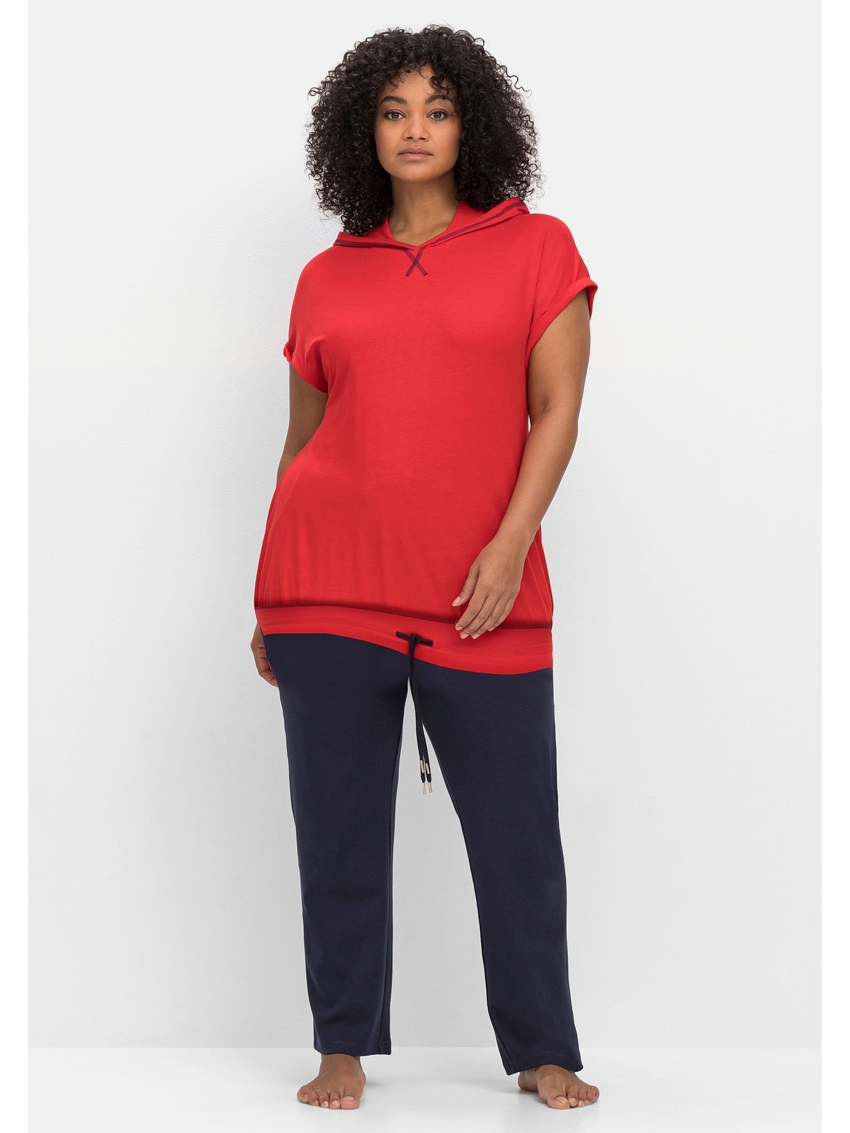 Saumbund Kapuze und Größen«, Sheego bestellen T-Shirt mit »Große