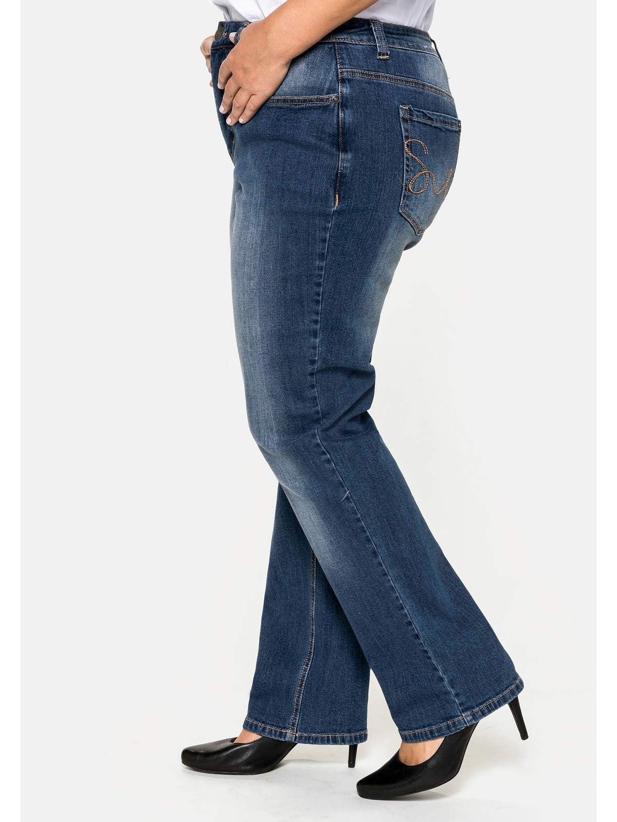 Sheego Stretch-Jeans »Große Bauch-weg-Effekt Größen«, shoppen