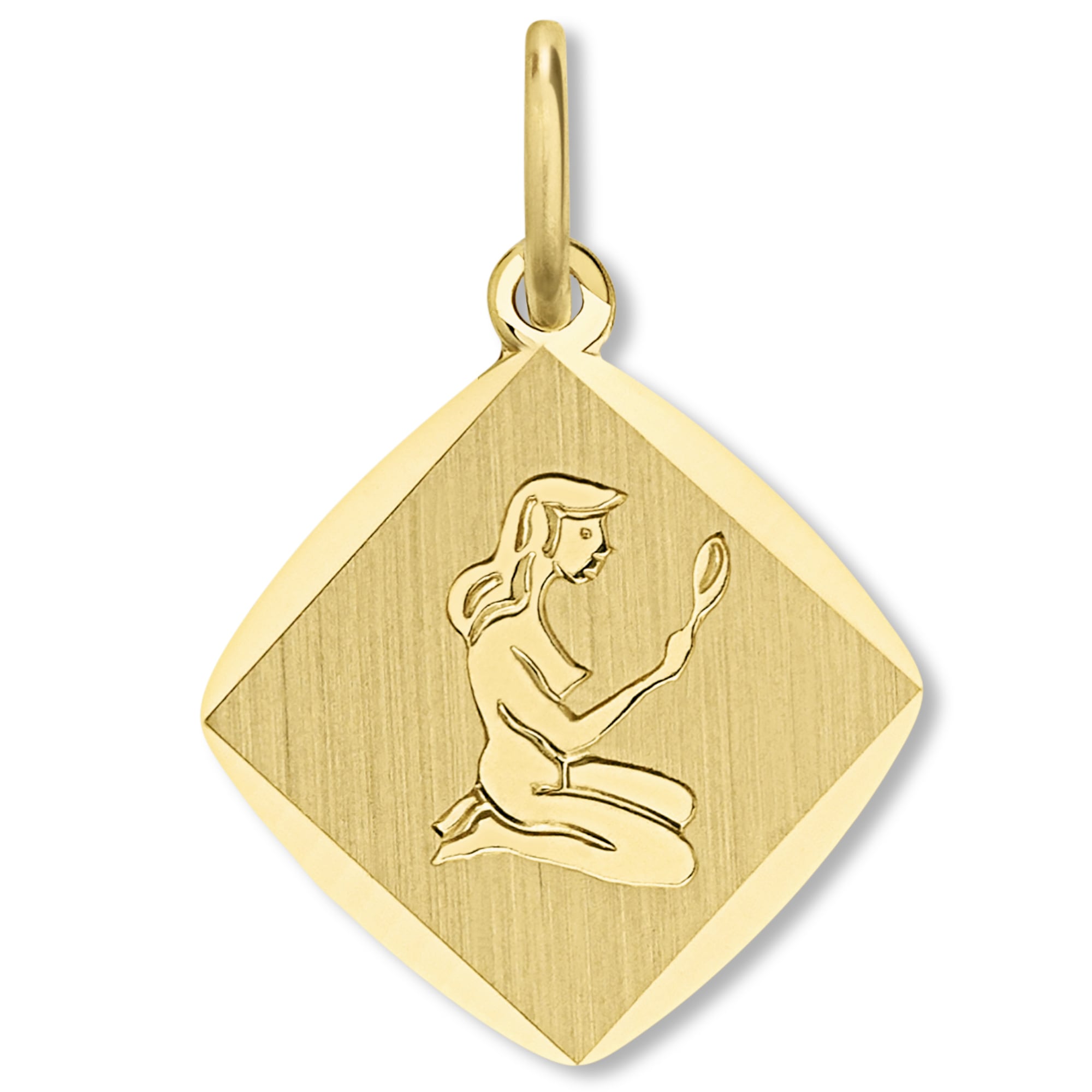 | »Jungfrau ELEMENT aus mit Kette 333 Gelbgold«, Halskette Set ONE verstellbarer walking mit kaufen Sternzeichen Schmuckset - I\'m Anhänger Anhänger