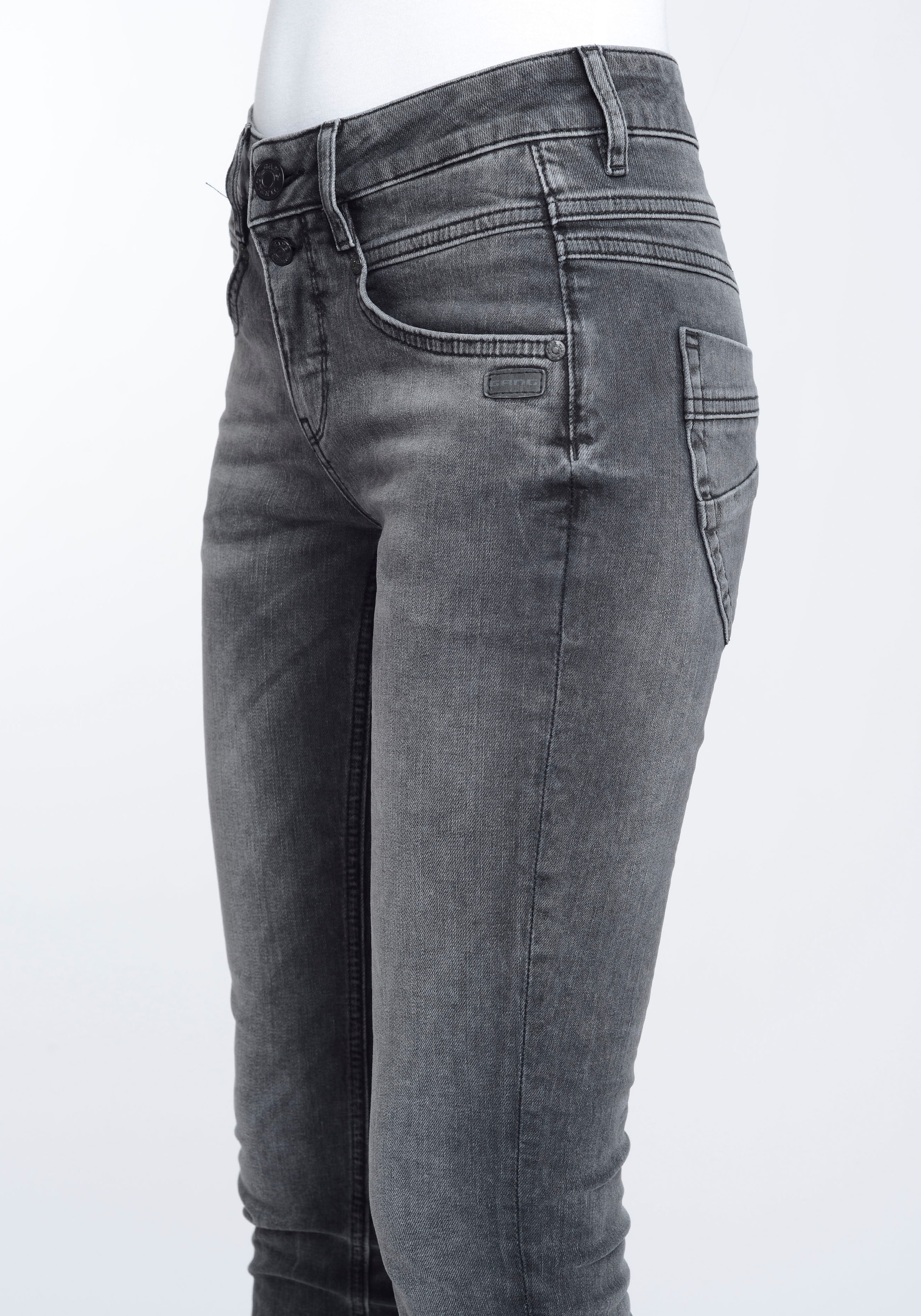 GANG Skinny-fit-Jeans »94MORA«, vorne walking 3-Knopf-Verschluss Passe mit kaufen | I\'m und