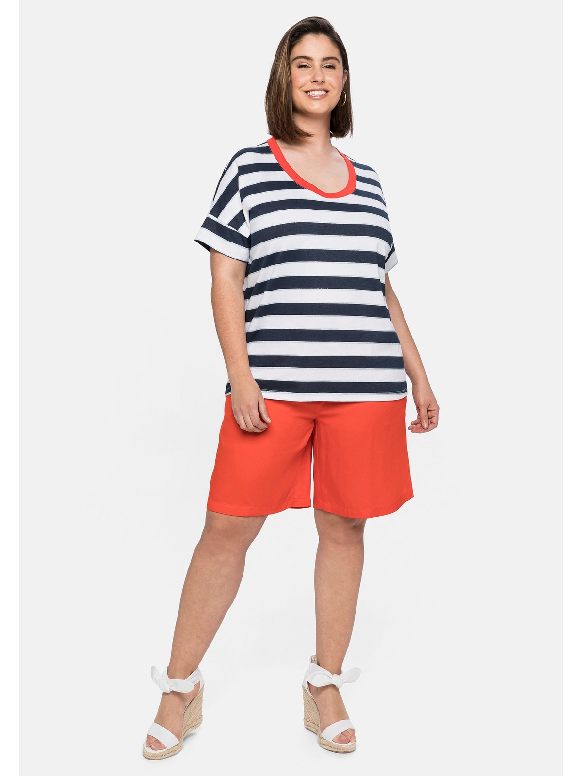 Sheego T-Shirt »Große Größen«, mit Glitzergarn, in Oversize-Form kaufen |  I'm walking