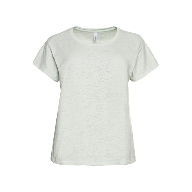 Sheego T-Shirt »Große Größen«, mit Ausbrennermuster, leicht transparent  kaufen | I'm walking