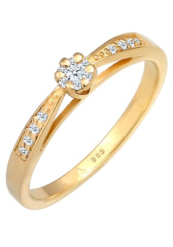 Elli DIAMONDS Diamantring »Verlobung Diamant Blume, 0612441813« kaufen