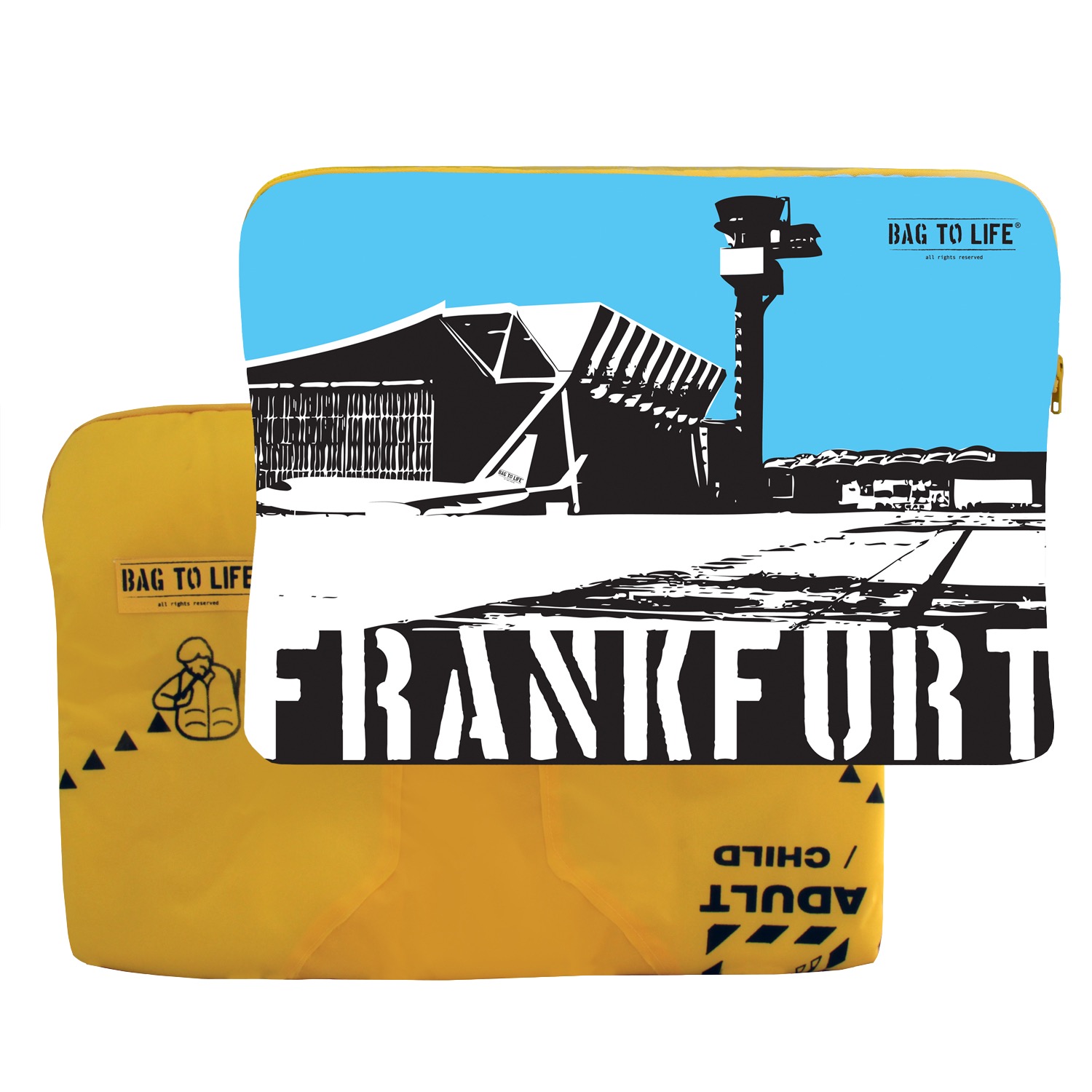 Laptoptasche »Laptop Sleeve Frankfurt«, aus recycelter Rettungsweste