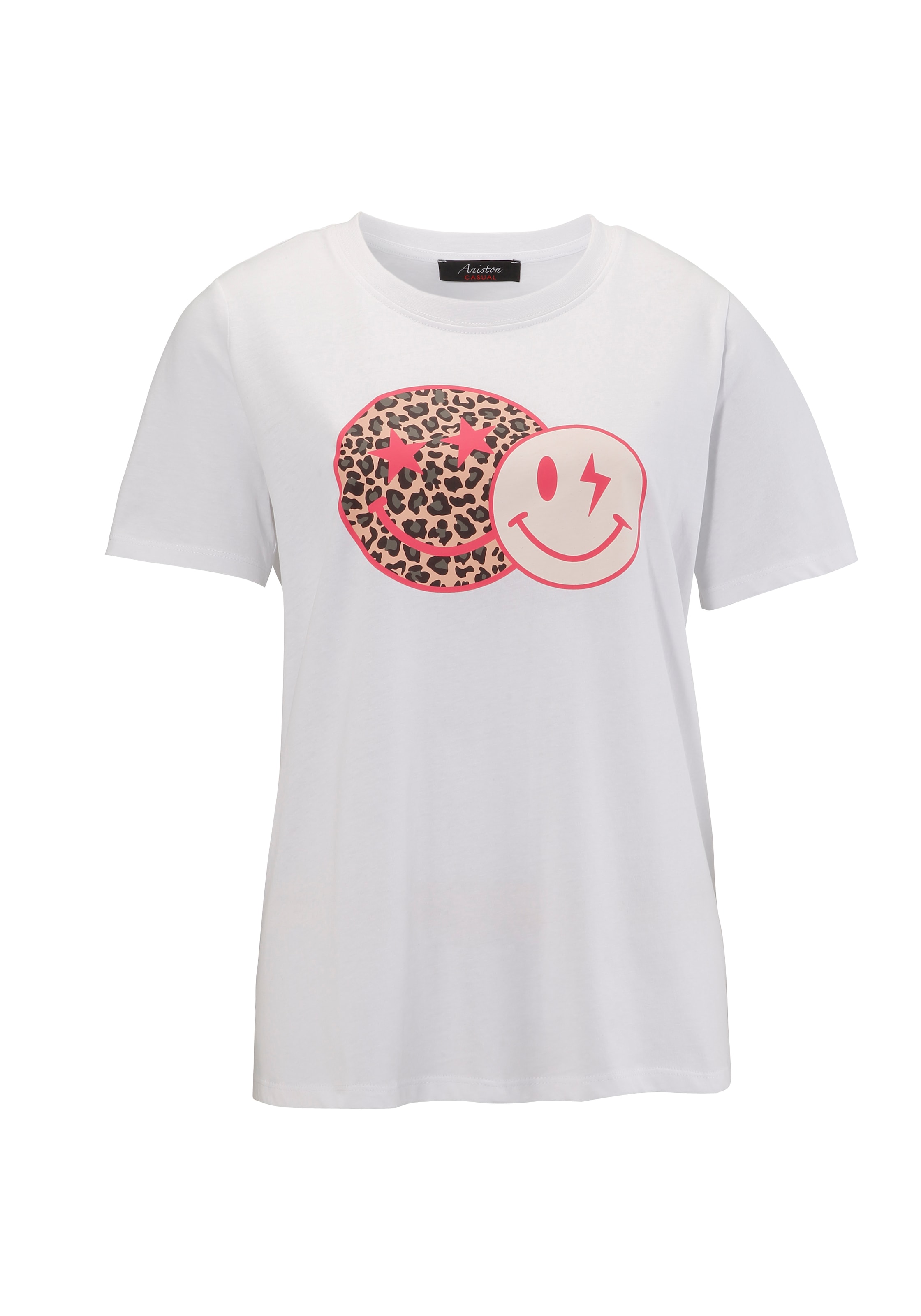 Aniston CASUAL T-Shirt, | shoppen bedruckt Smileys I\'m coolen mit walking