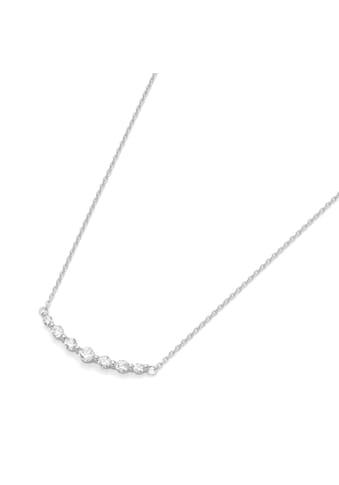 Smart Jewel Collier »Mittelteil gebogen mit Zirkonia Steinen, Silber 925« kaufen