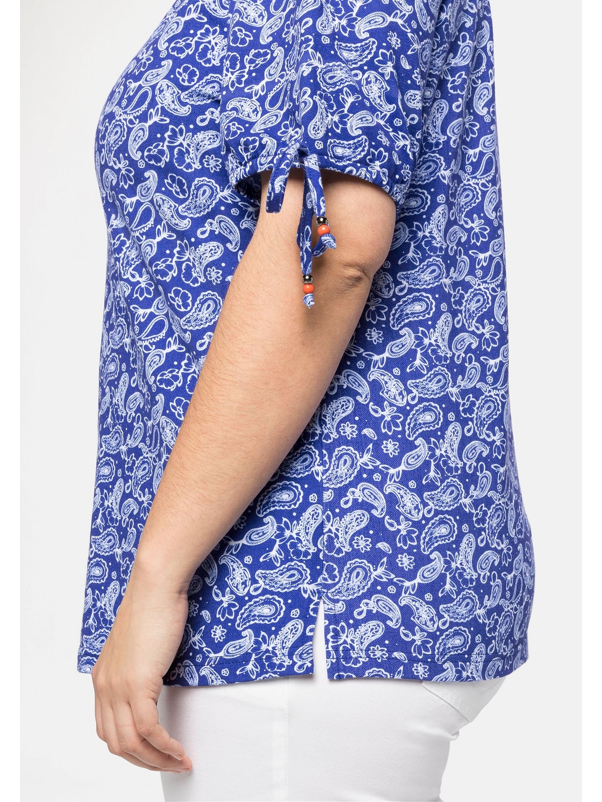 Bindeband Arm Sheego mit und T-Shirt Paisleydruck Größen«, »Große bestellen am