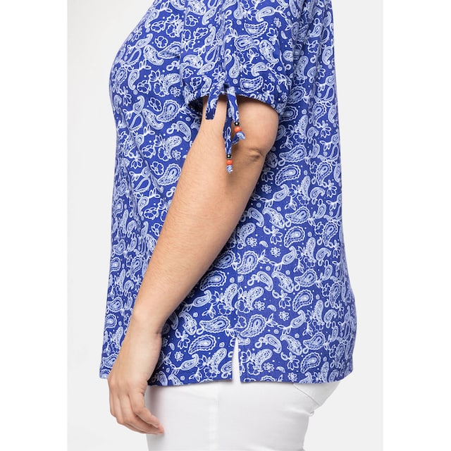 Sheego T-Shirt »Große Größen«, mit Paisleydruck und Bindeband am Arm  bestellen