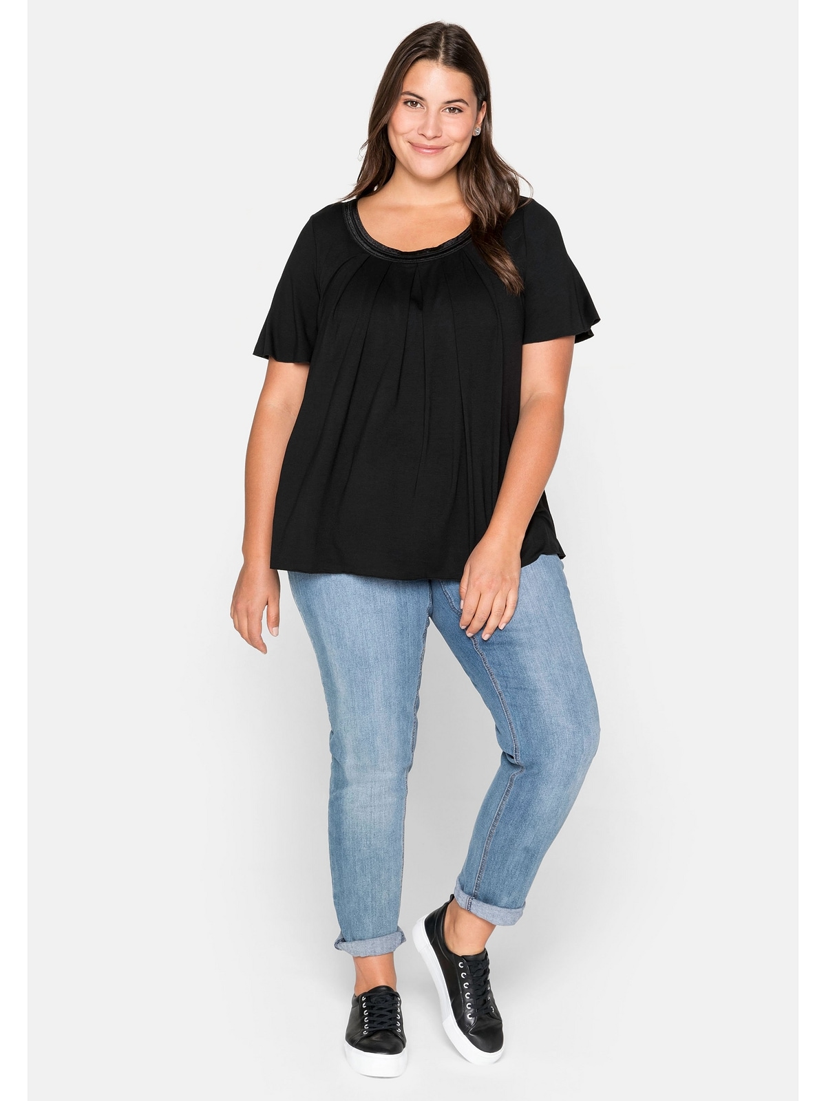 T-Shirt kaufen A-Linie »Große in Blende mit Größen«, Sheego dekorativer