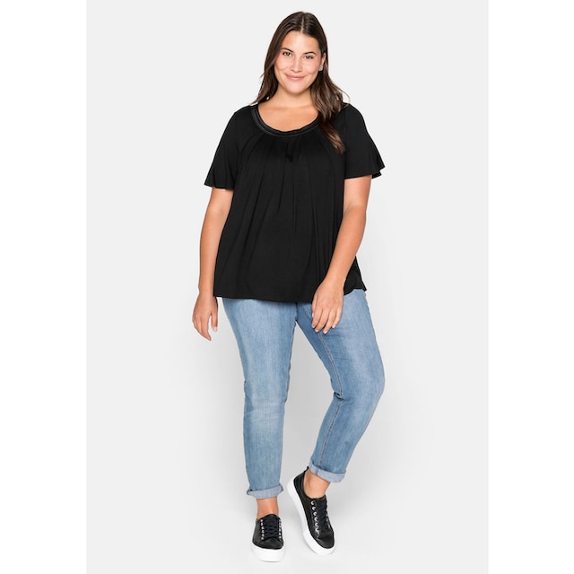 Sheego T-Shirt »Große Größen«, in A-Linie mit dekorativer Blende kaufen