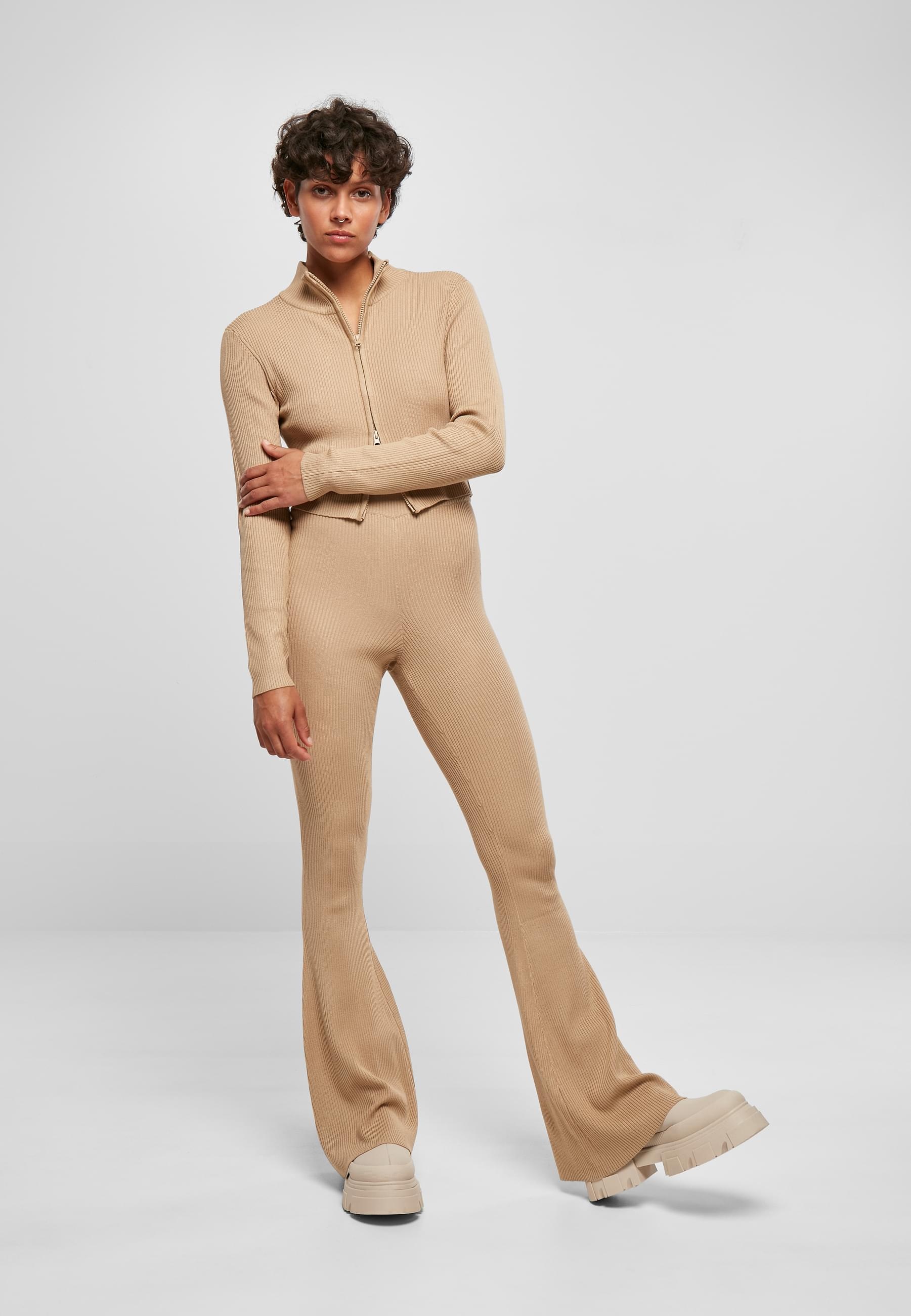 URBAN CLASSICS Cardigan »Damen Ladies Cropped Rib Knit Zip Cardigan«, (1 tlg.)  online kaufen | I'm walking