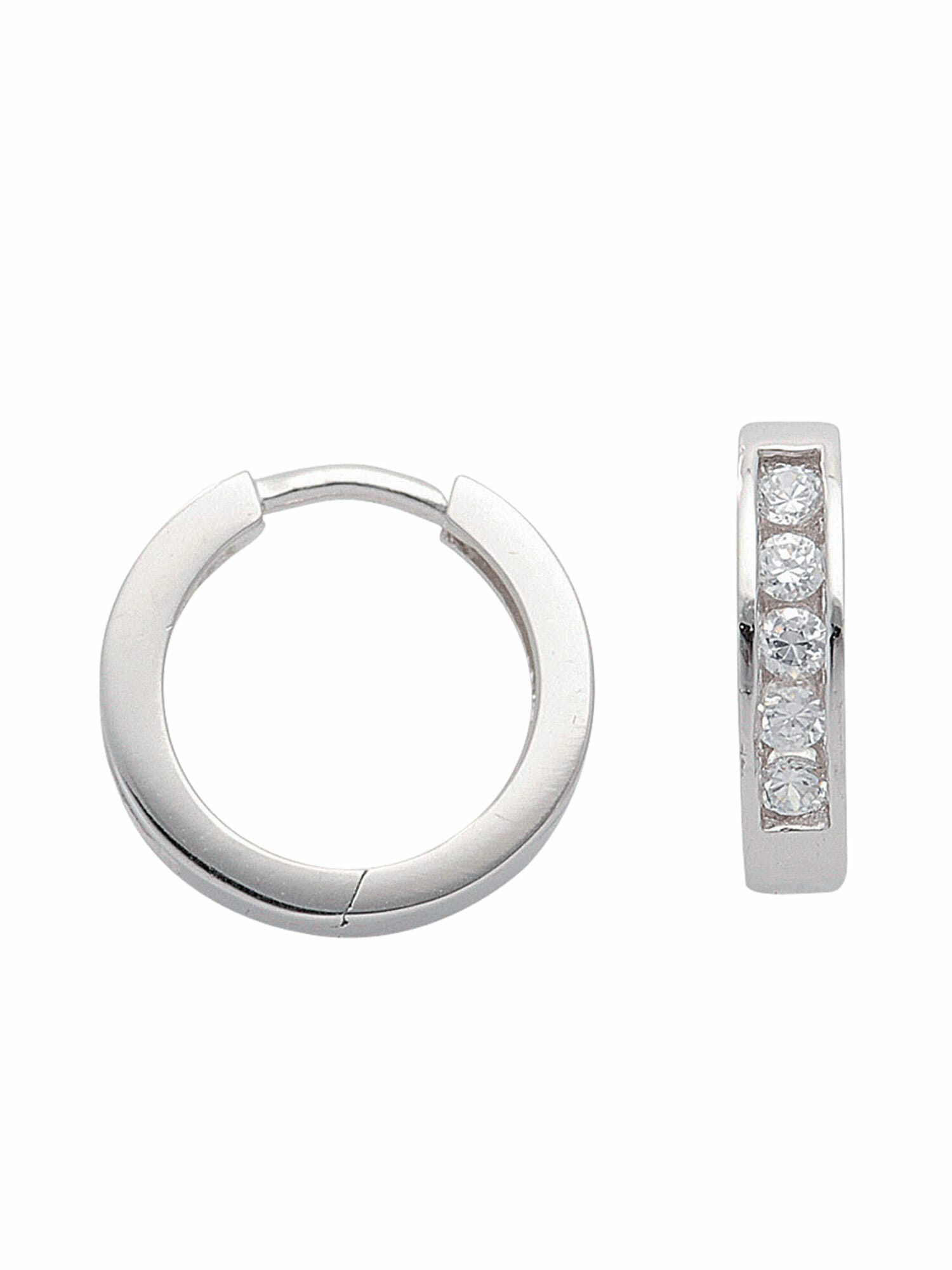 Adelia´s Paar Ohrhänger »925 Silber Ohrringe Creolen mit Zirkonia Ø 14,1  mm«, mit Zirkonia Silberschmuck für Damen kaufen | I\'m walking