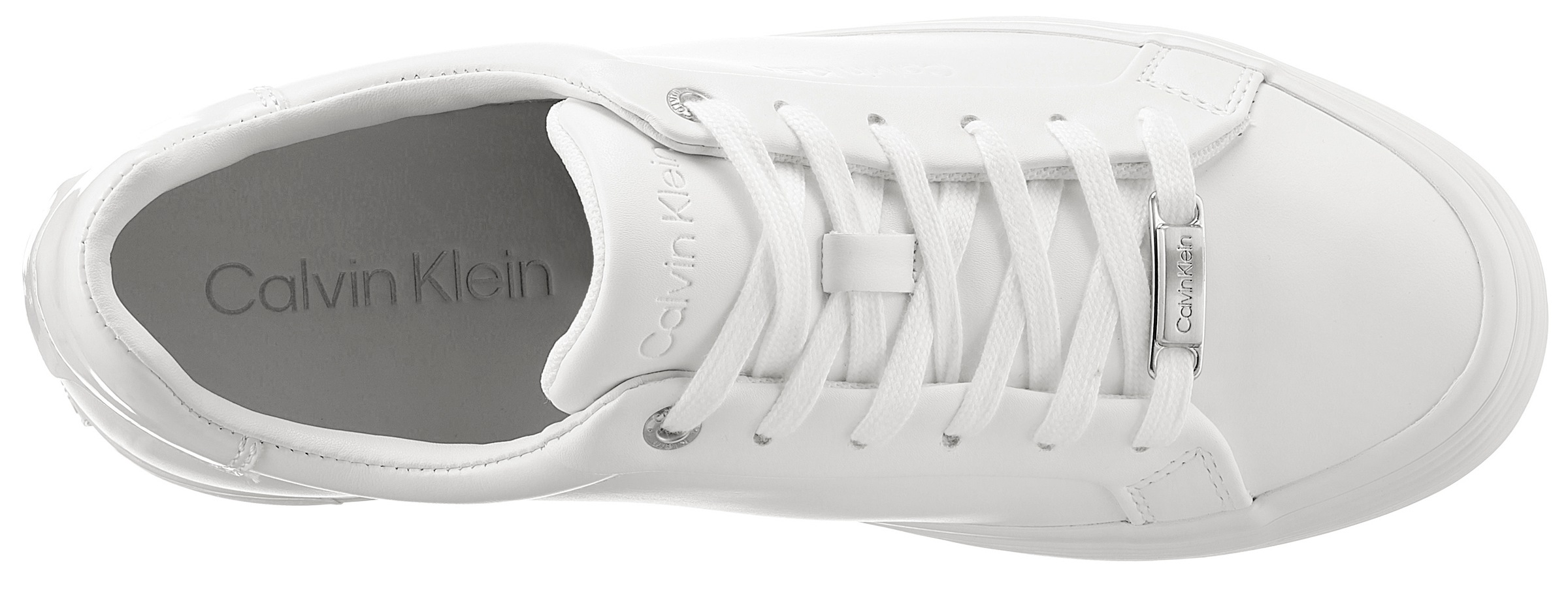 Calvin Klein Plateausneaker VULC LACE UP mit Lackeinsatz im Fersenbereich