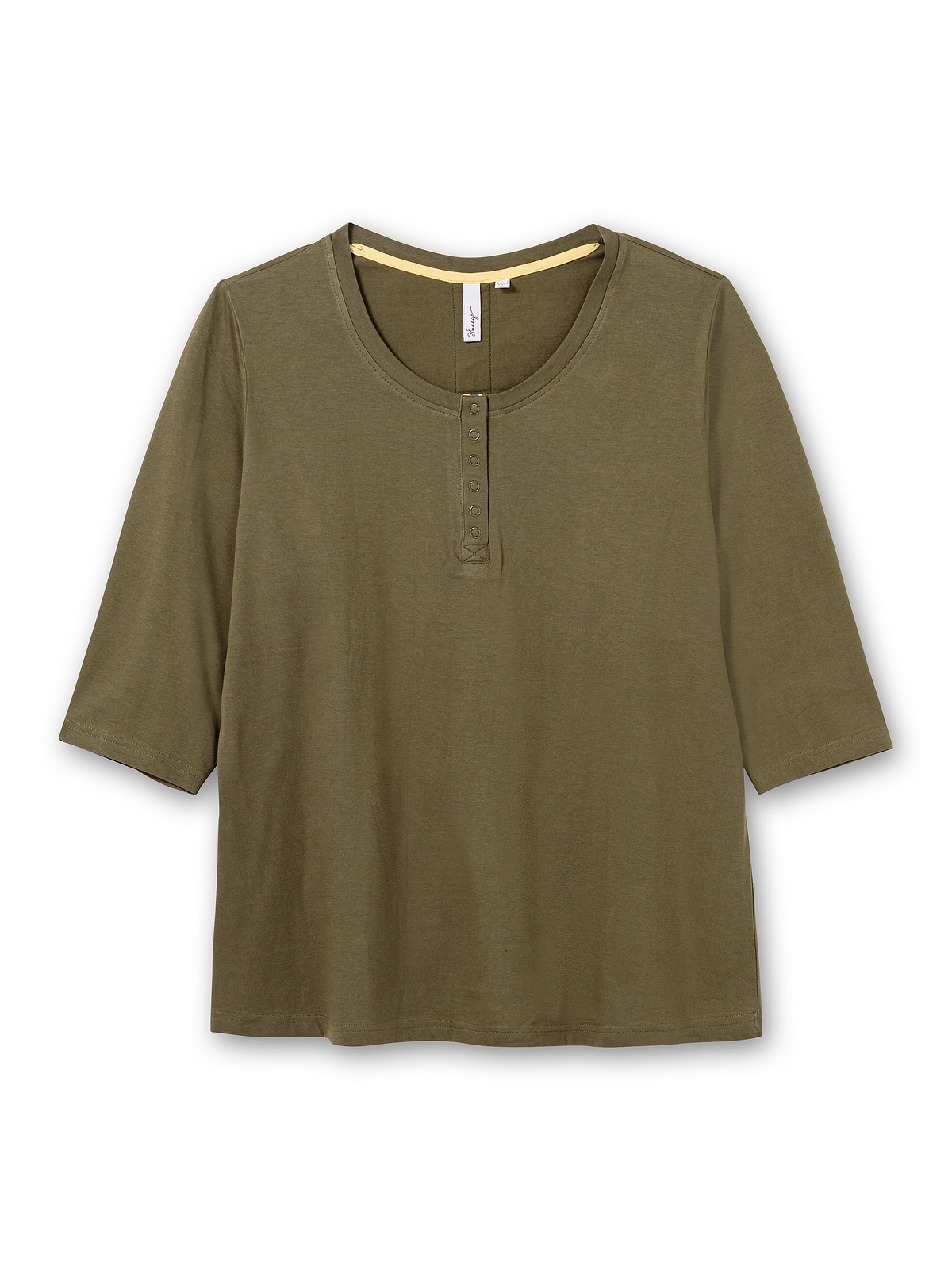 Sheego T-Shirt »Große Größen«, mit | I\'m Knopfleiste und 3/4-Arm walking bestellen kurzer